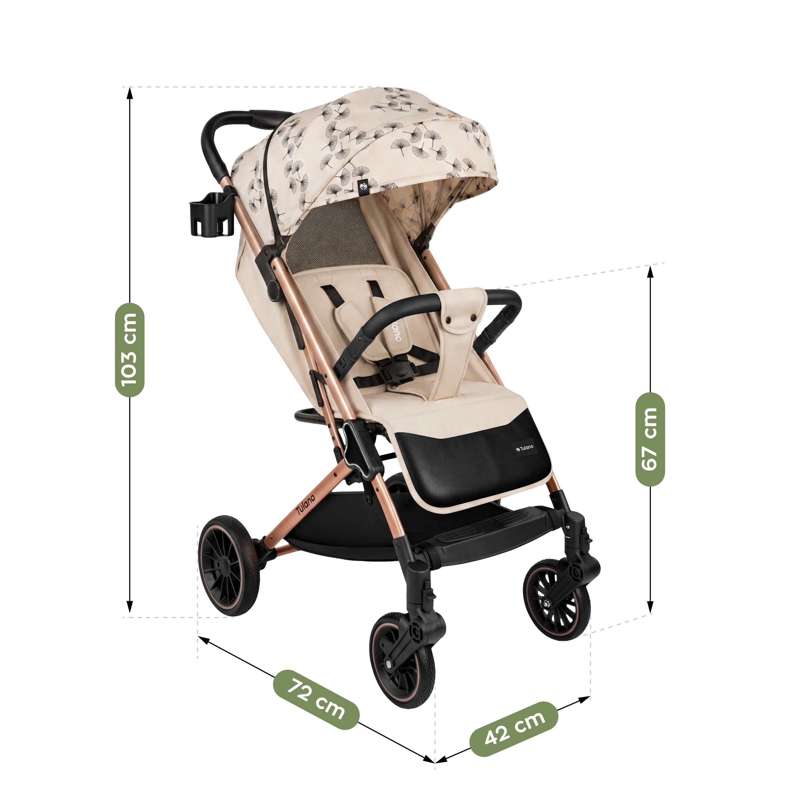 Kinderwagen Tulano Lagos 35 Beige Gold