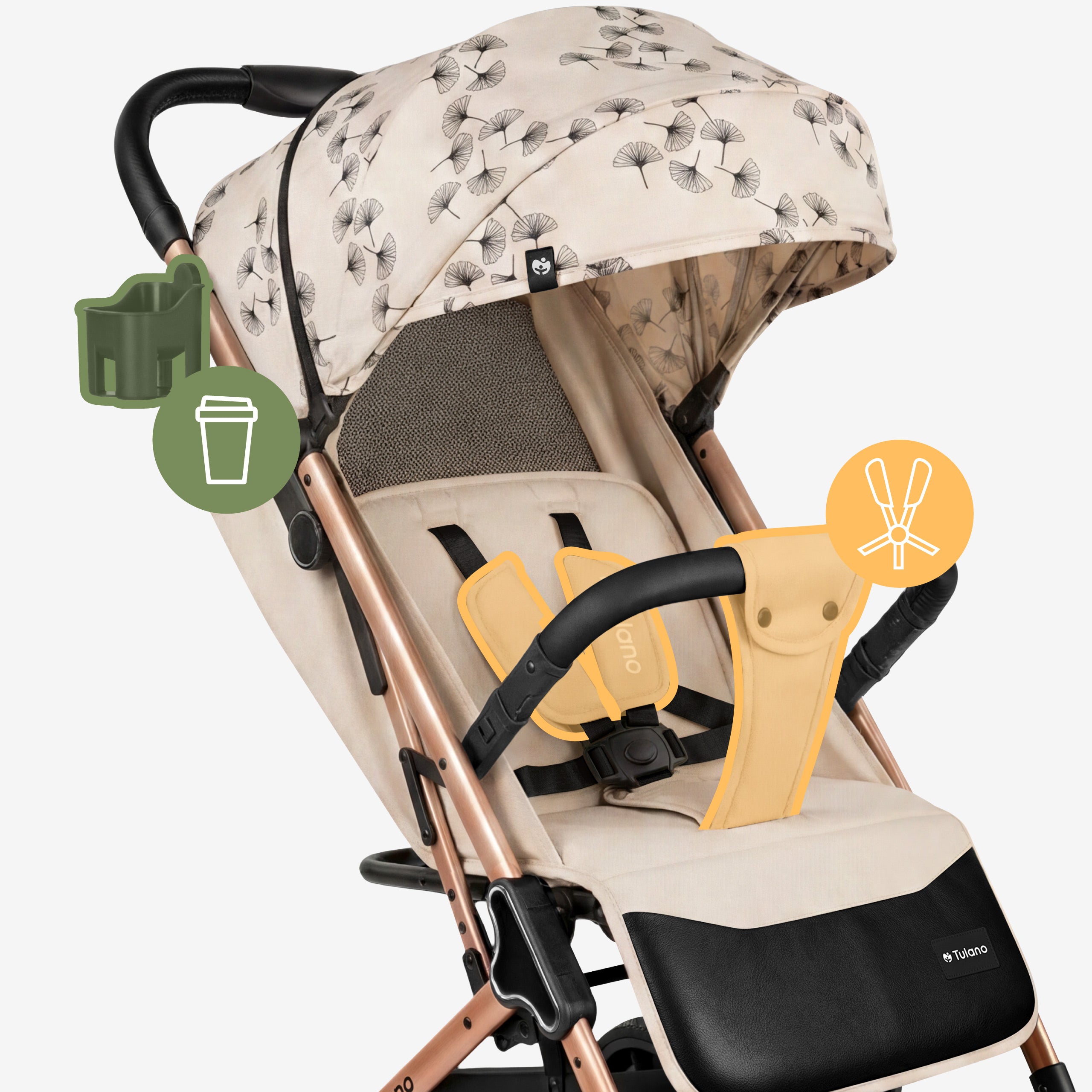 Kinderwagen Tulano Lagos 35 Beige Gold