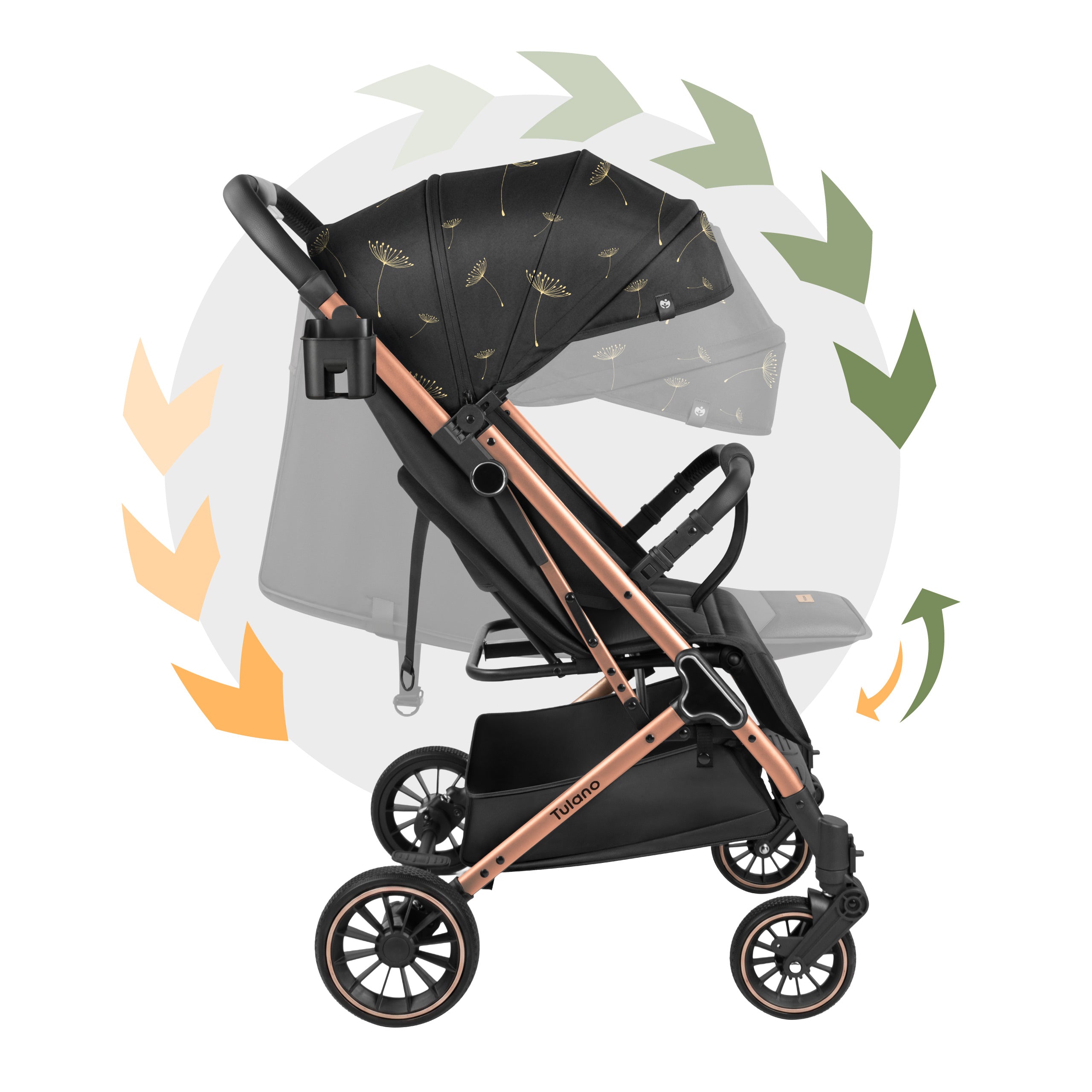 Kinderwagen Tulano Lagos 35 Black Gold