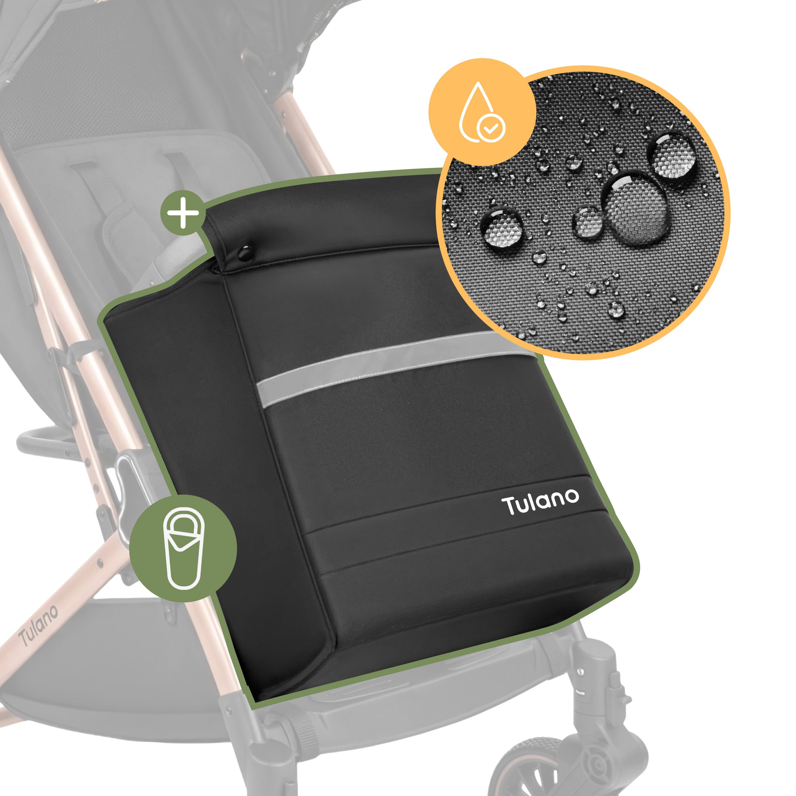 Kinderwagen Tulano Lagos 35 Black Gold