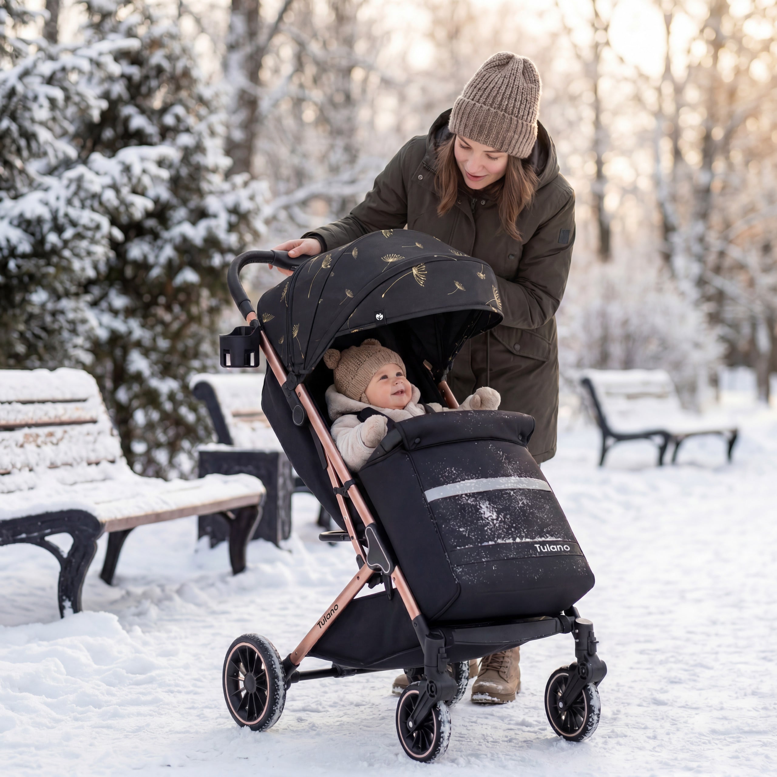 Kinderwagen Tulano Lagos 35 Black Gold