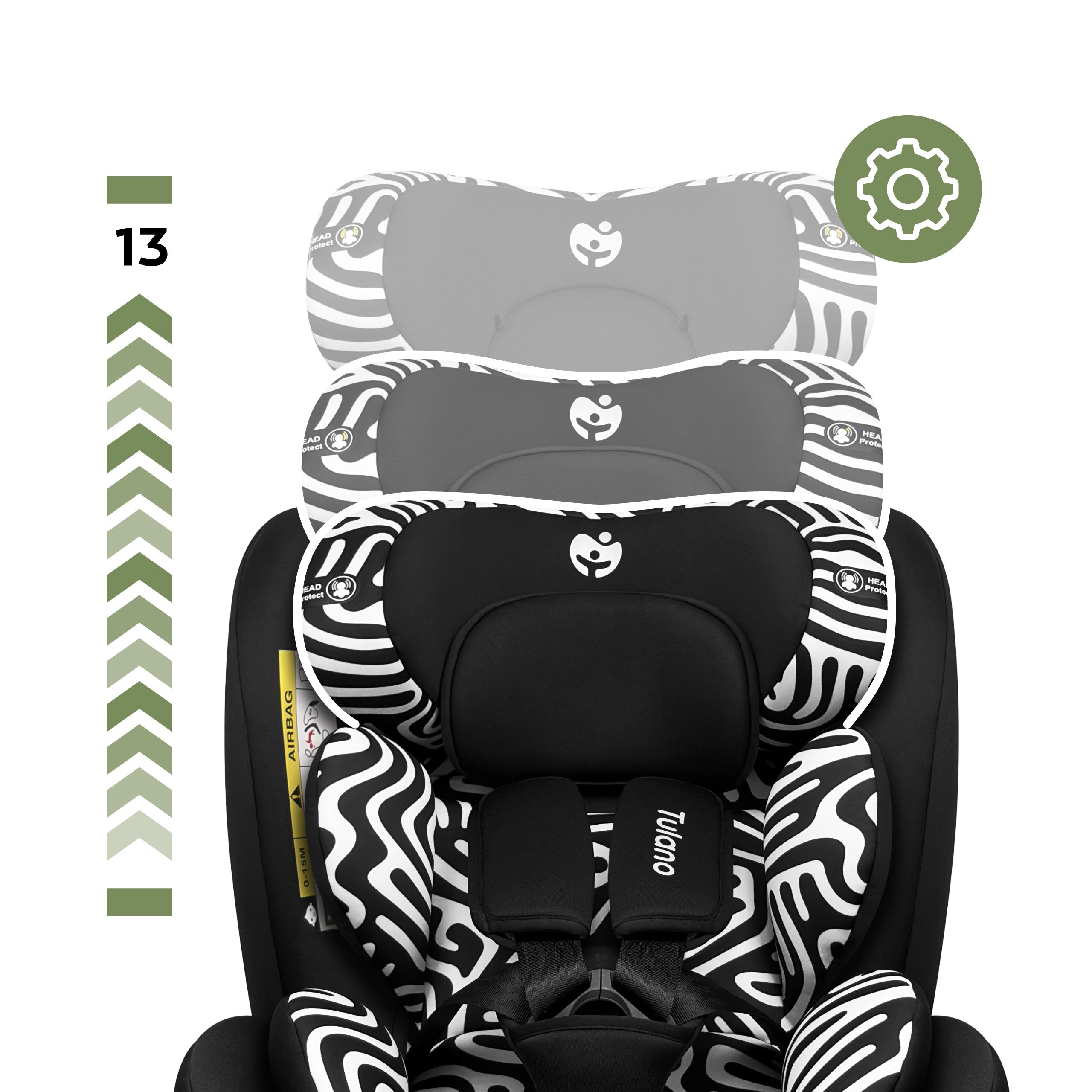 Kindersitz Tulano Loom 15 Black Mono