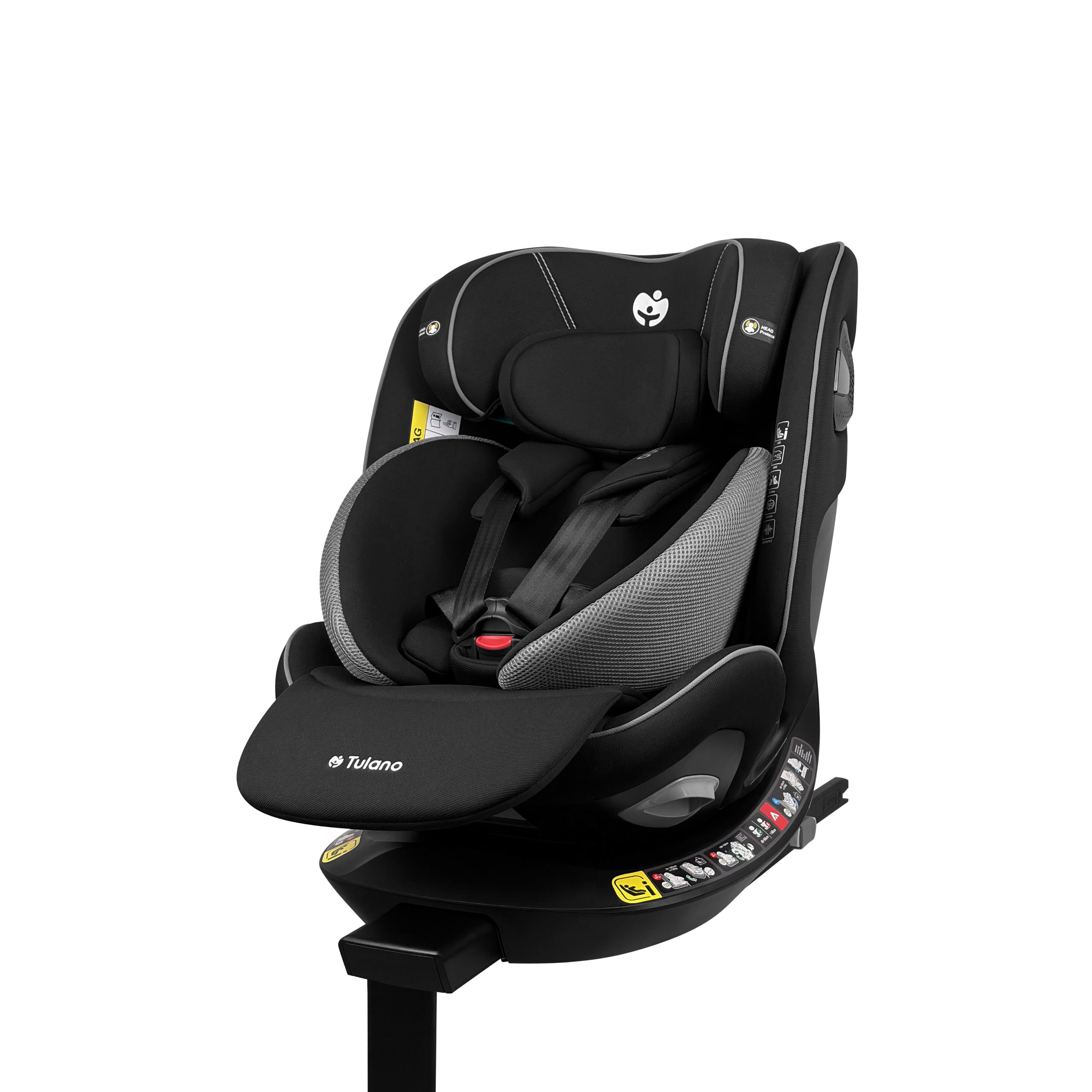 Kindersitz 40-150 cm Tulano Loom 45 Black I-Size