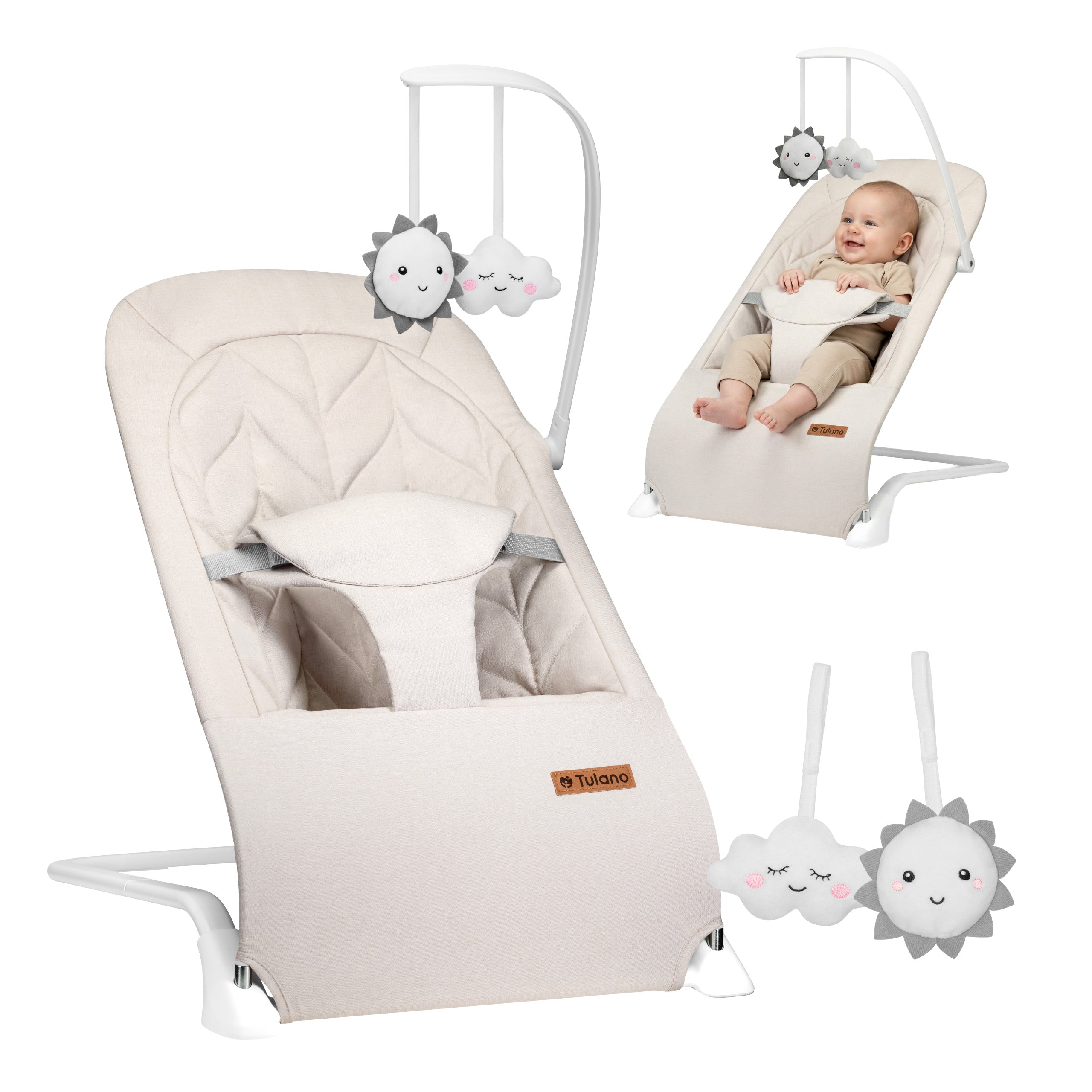 Moon 10 Beige Babyschaukelstuhl 