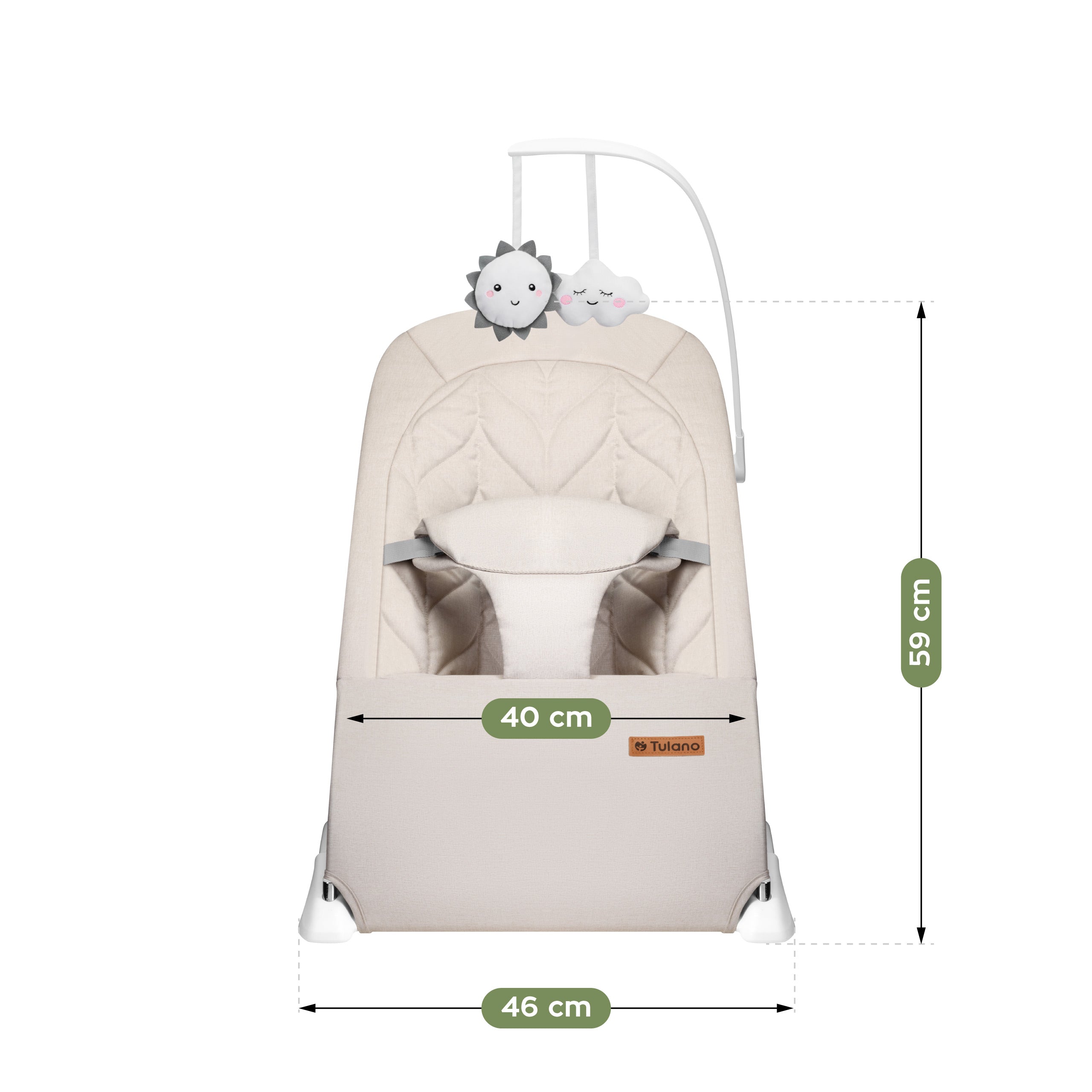 Moon 10 Beige Babyschaukelstuhl 