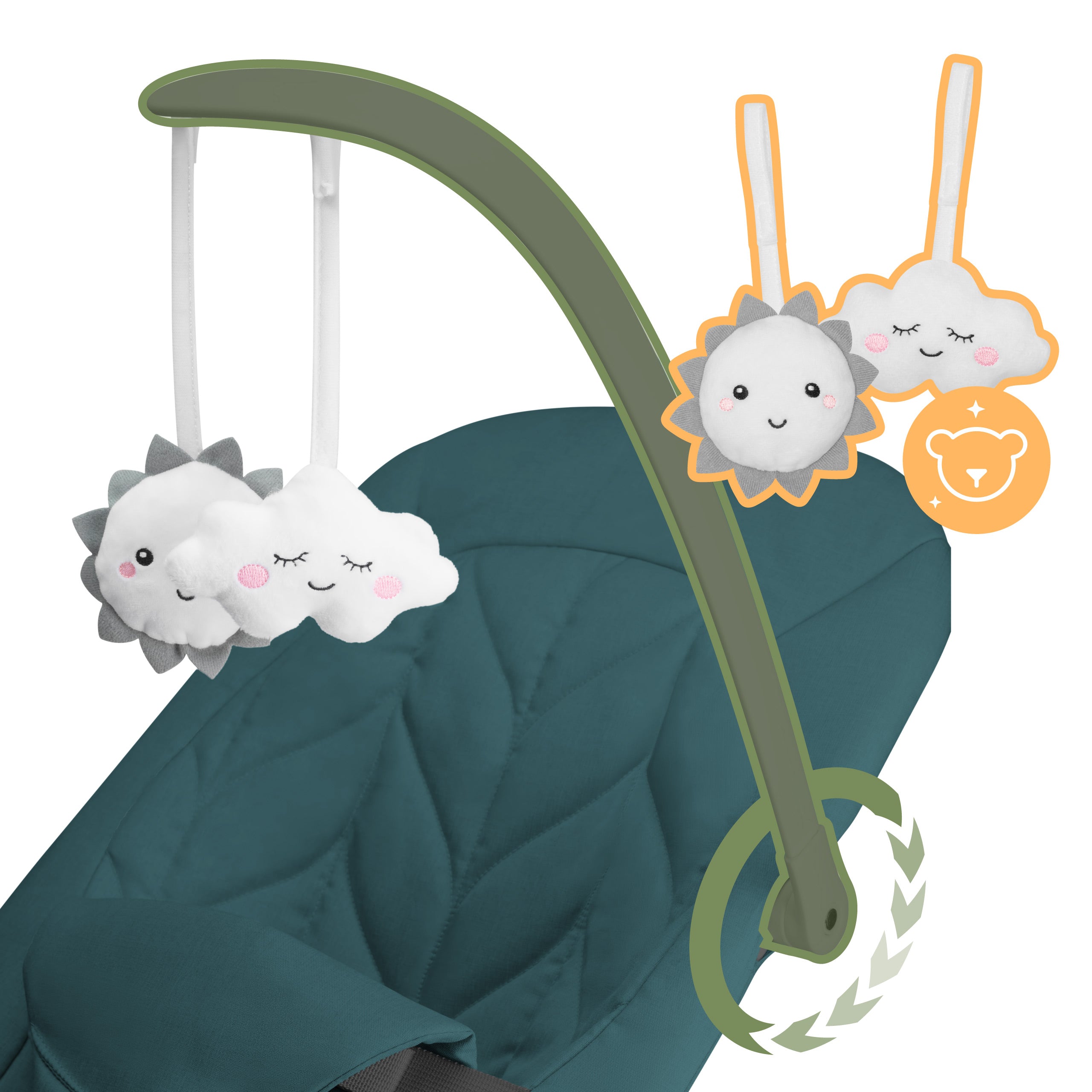 Moon 10 Grüner Babyschaukelstuhl 
