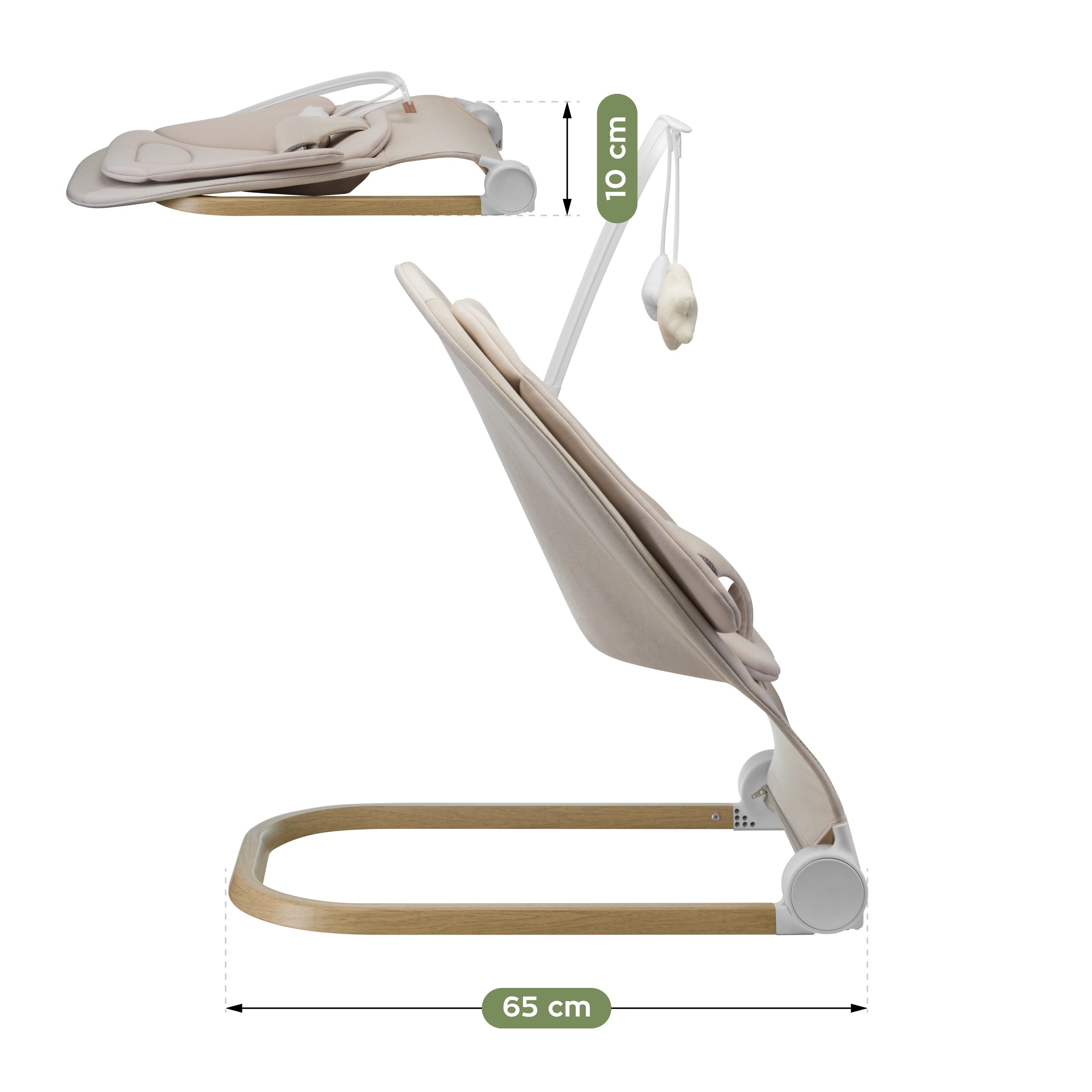 Tulano Moon 50 Beige Schaukelstuhl