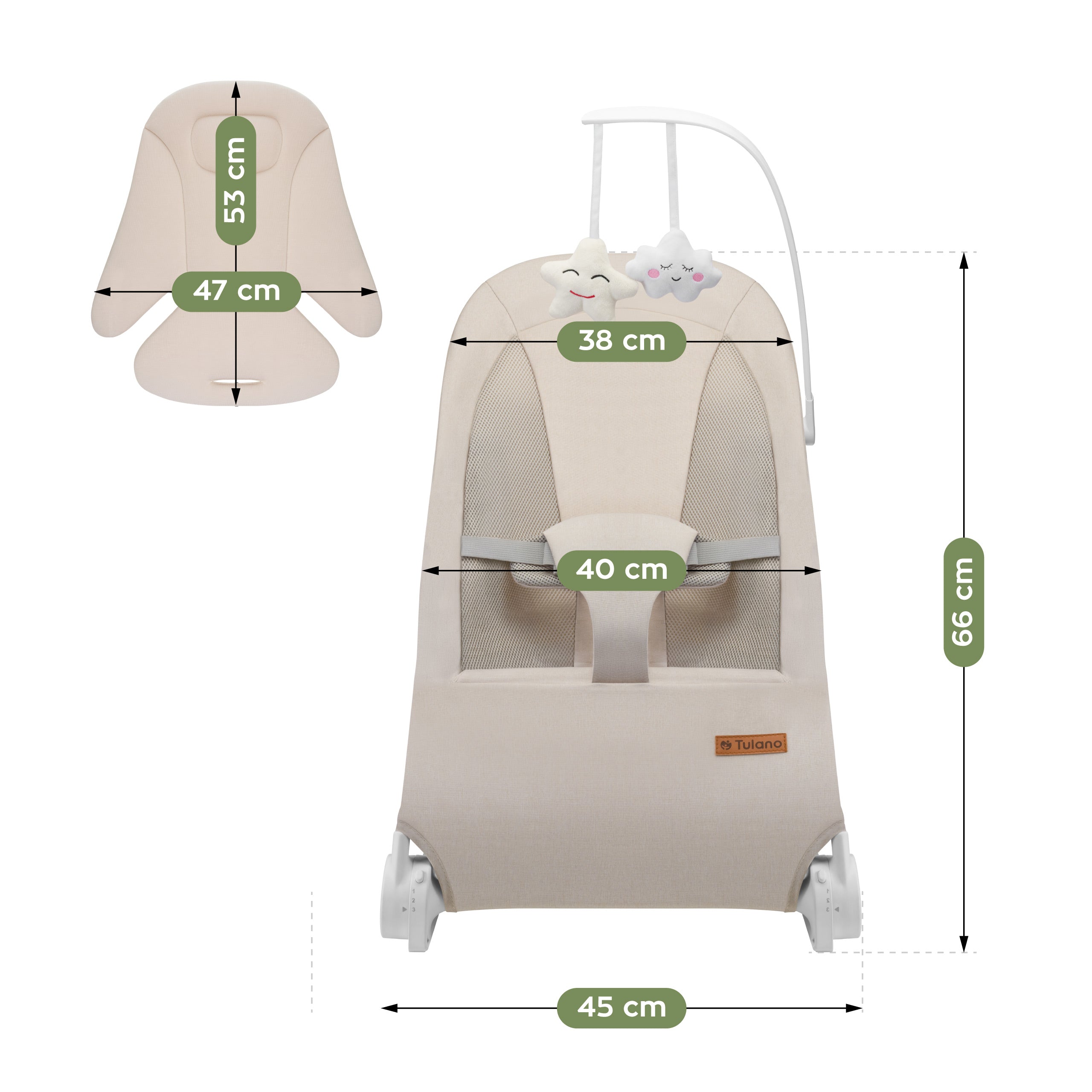 Tulano Moon 50 Beige Schaukelstuhl