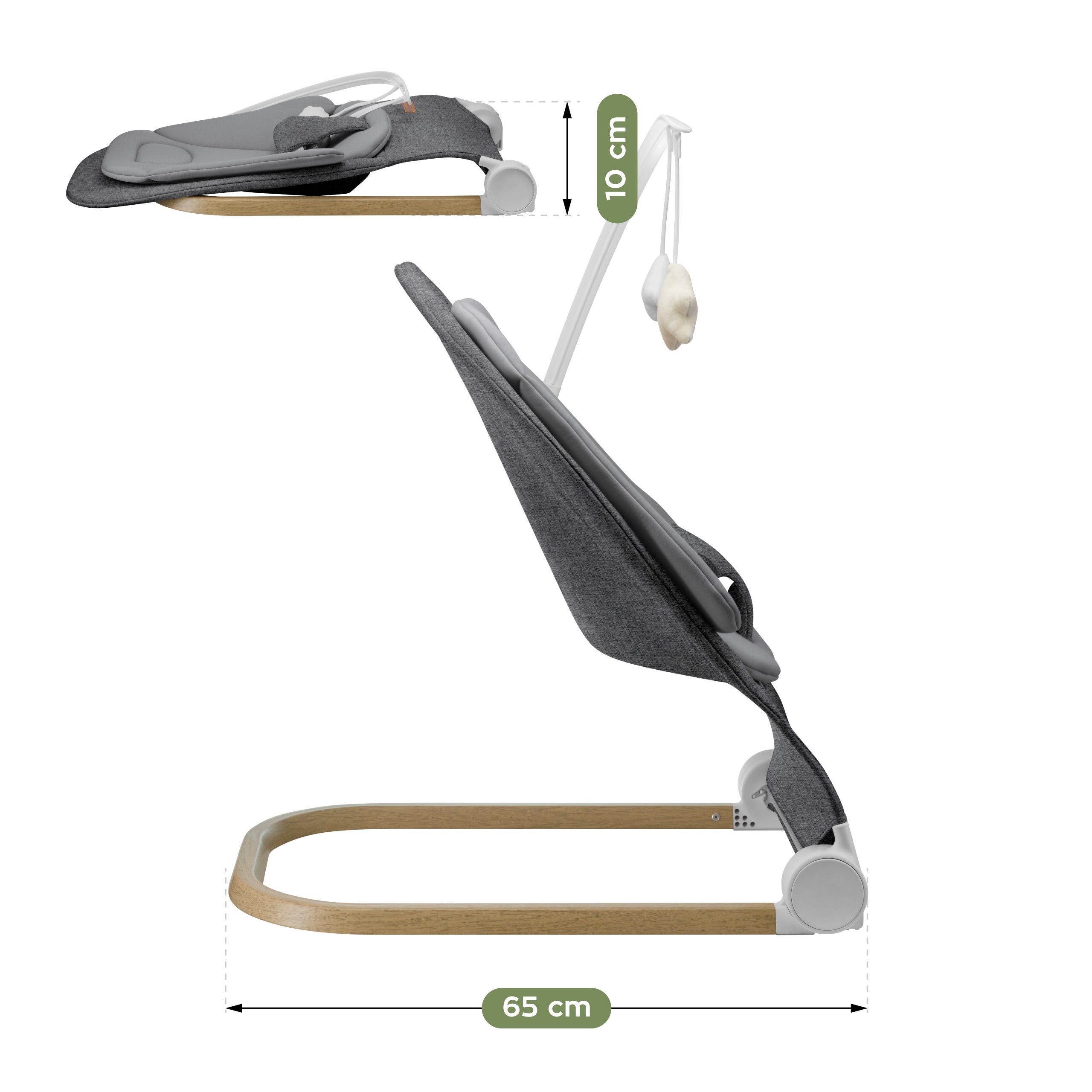 Tulano Moon 50 Grauer Schaukelstuhl