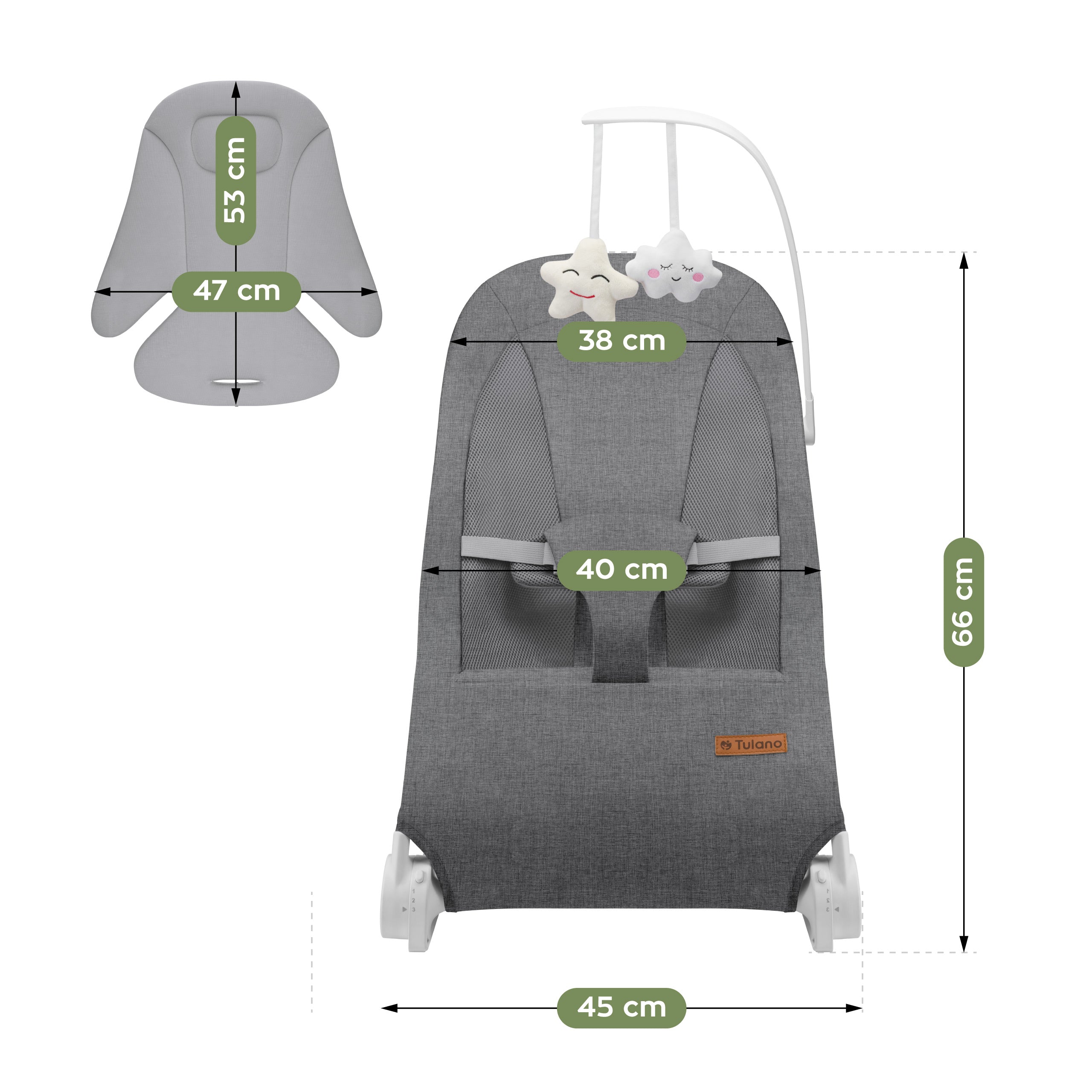 Tulano Moon 50 Grauer Schaukelstuhl