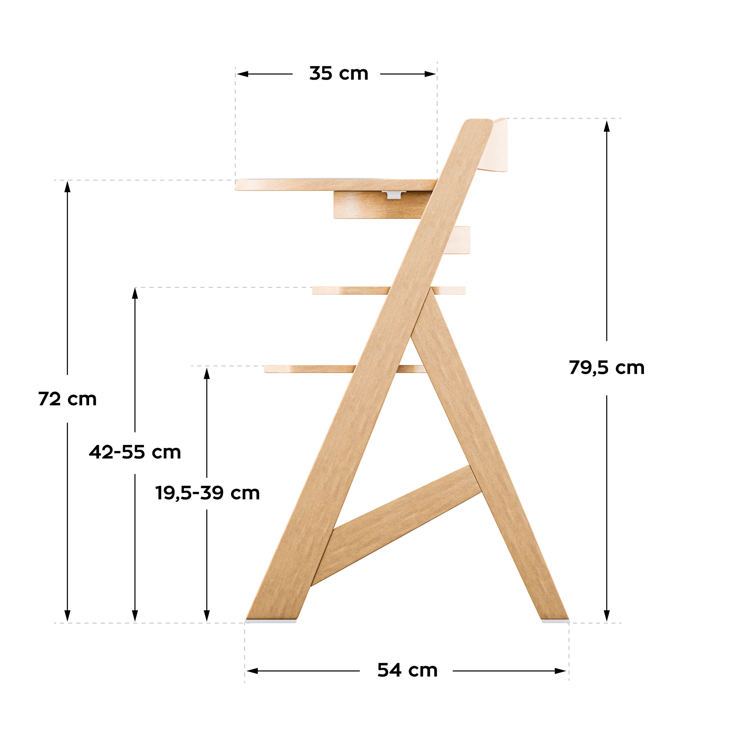 Tulano Morsel 40 Hochstuhl aus Naturholz 