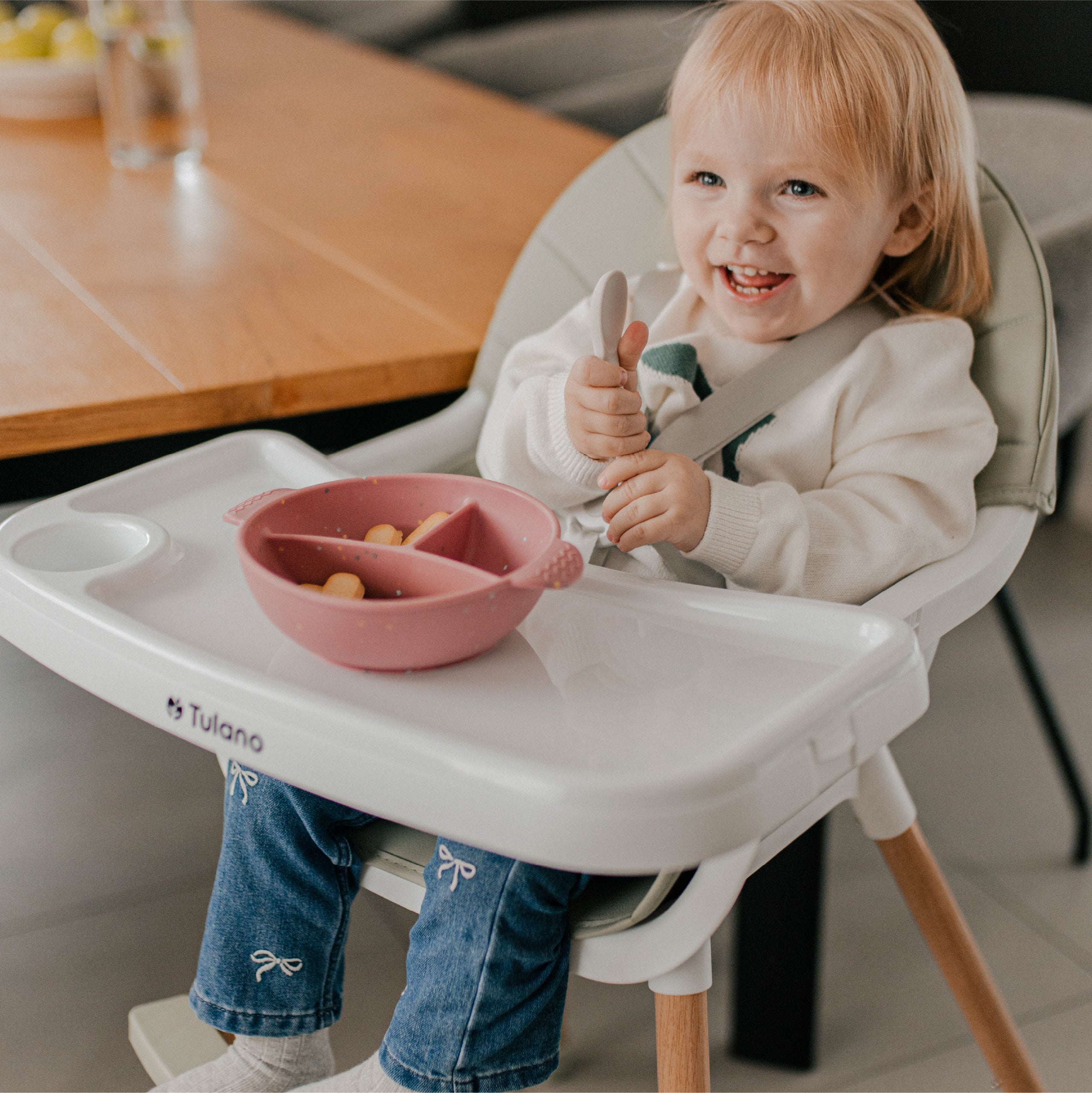 Morsel Baby-Fütterungsstuhl. Eine sichere Reise in neue Geschmacksrichtungen