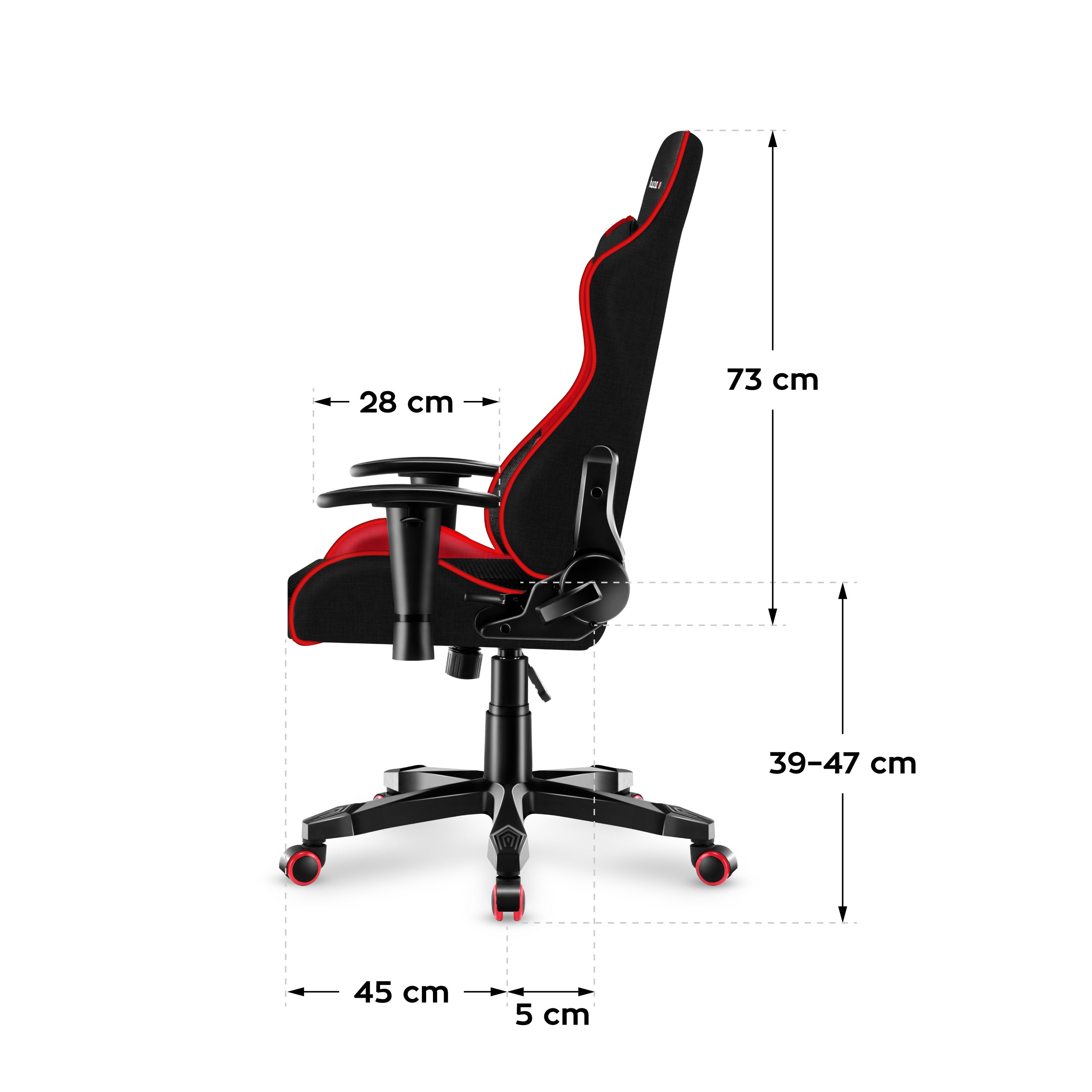 HUZARO RANGER 6.0 Roter Mesh-Gaming-Stuhl für Kinder 