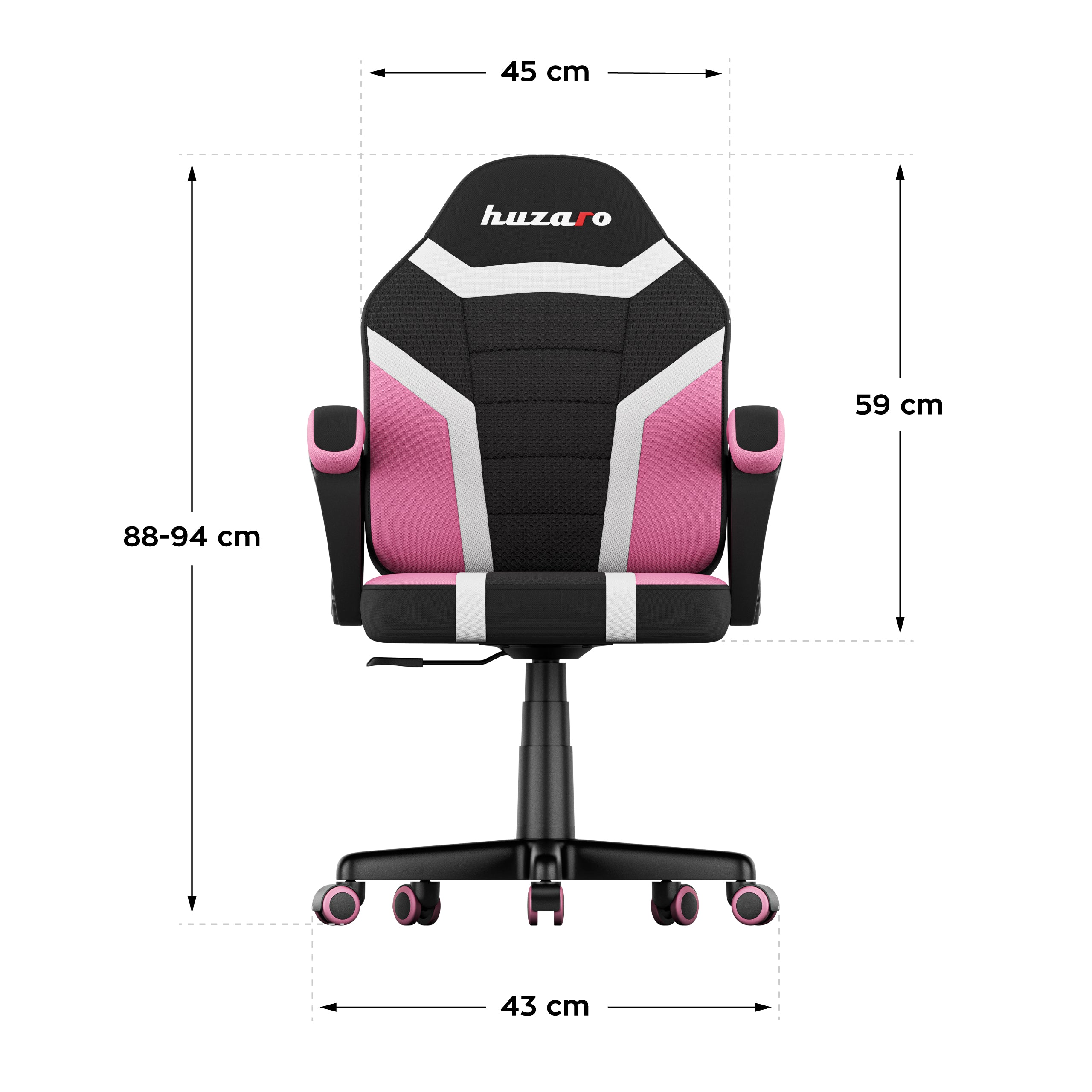 HUZARO RANGER 1.0 Pink Mesh Gaming-Stuhl für Kinder 