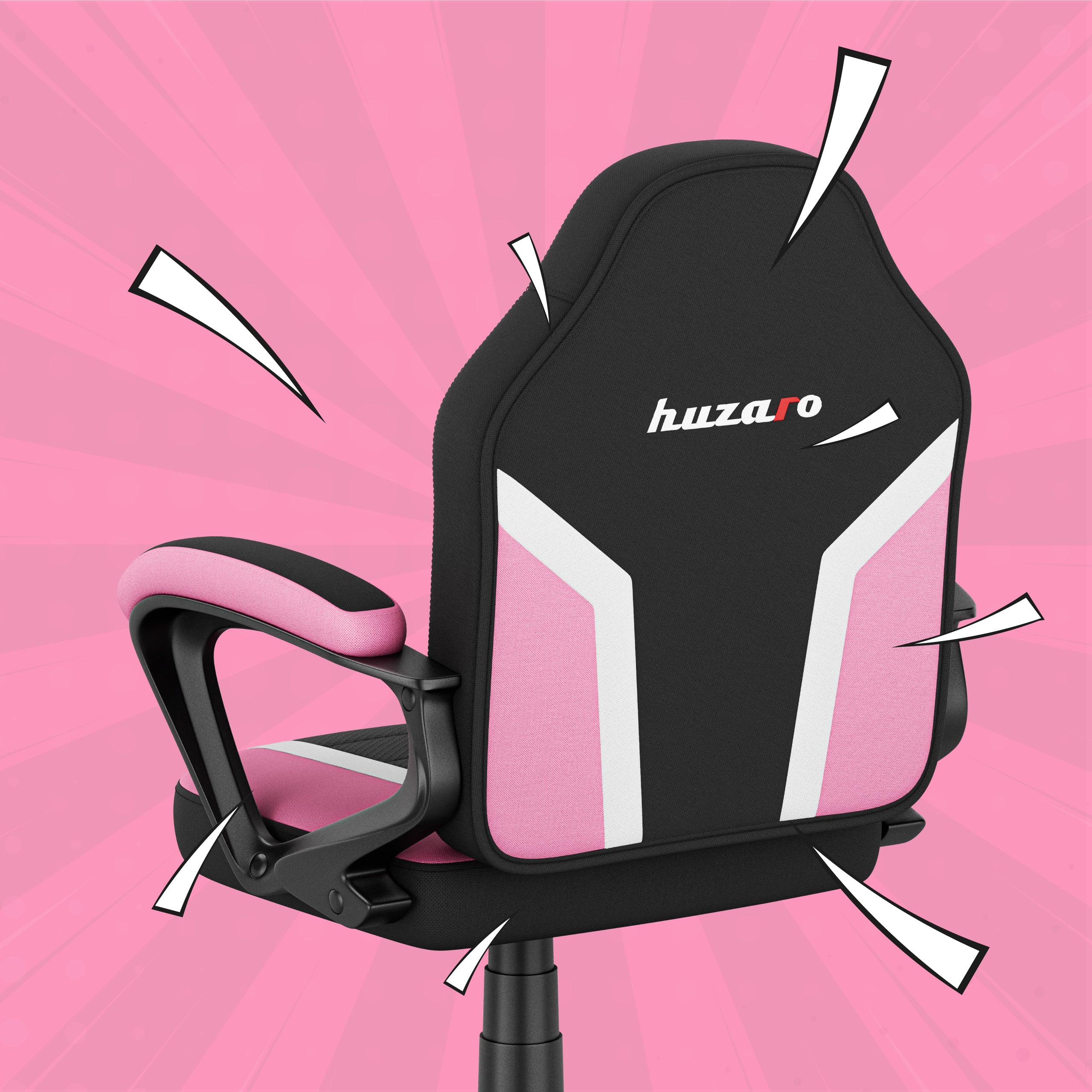 HUZARO RANGER 1.0 Pink Mesh Gaming-Stuhl für Kinder 