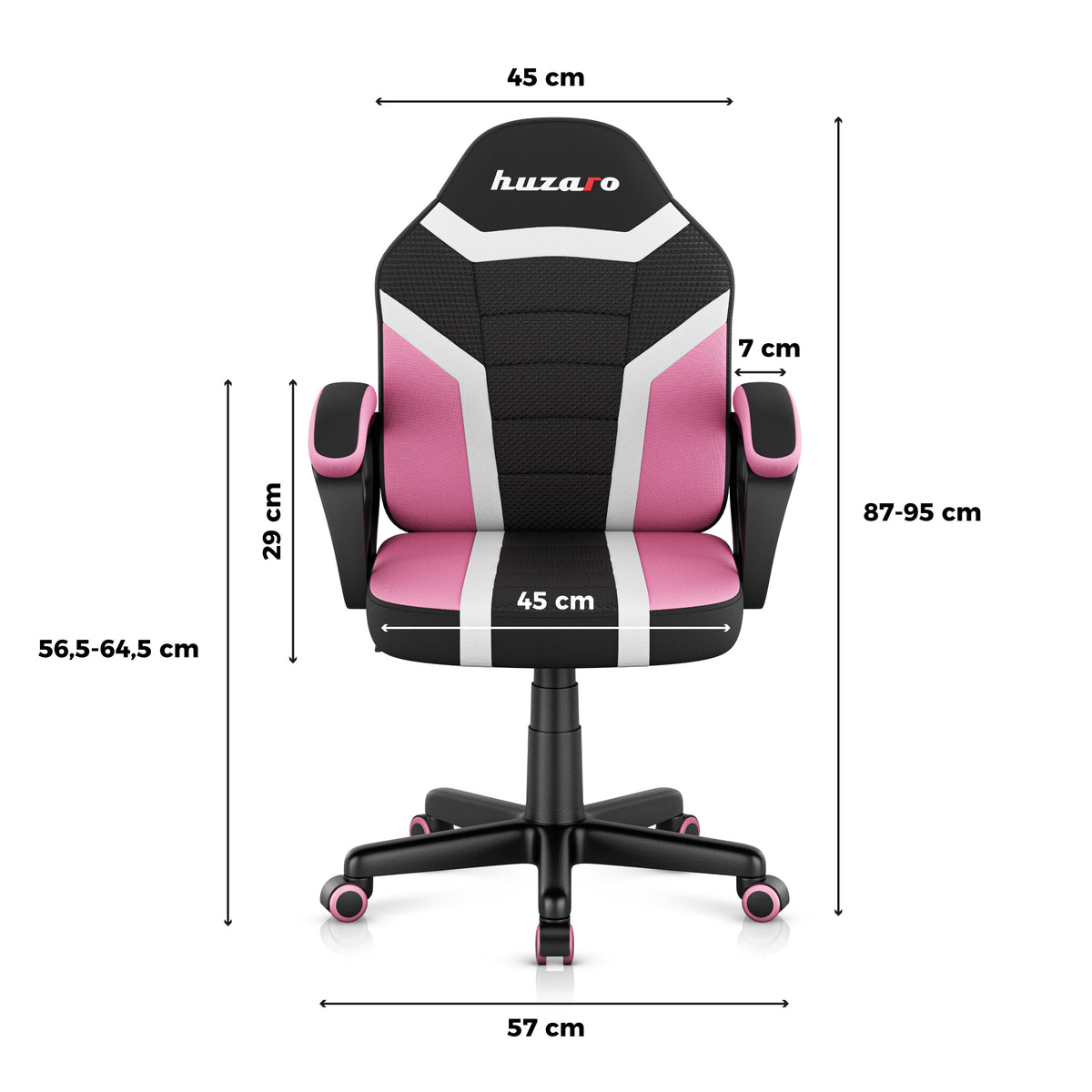 HUZARO RANGER 1.0 Pink Mesh Gaming-Stuhl für Kinder 