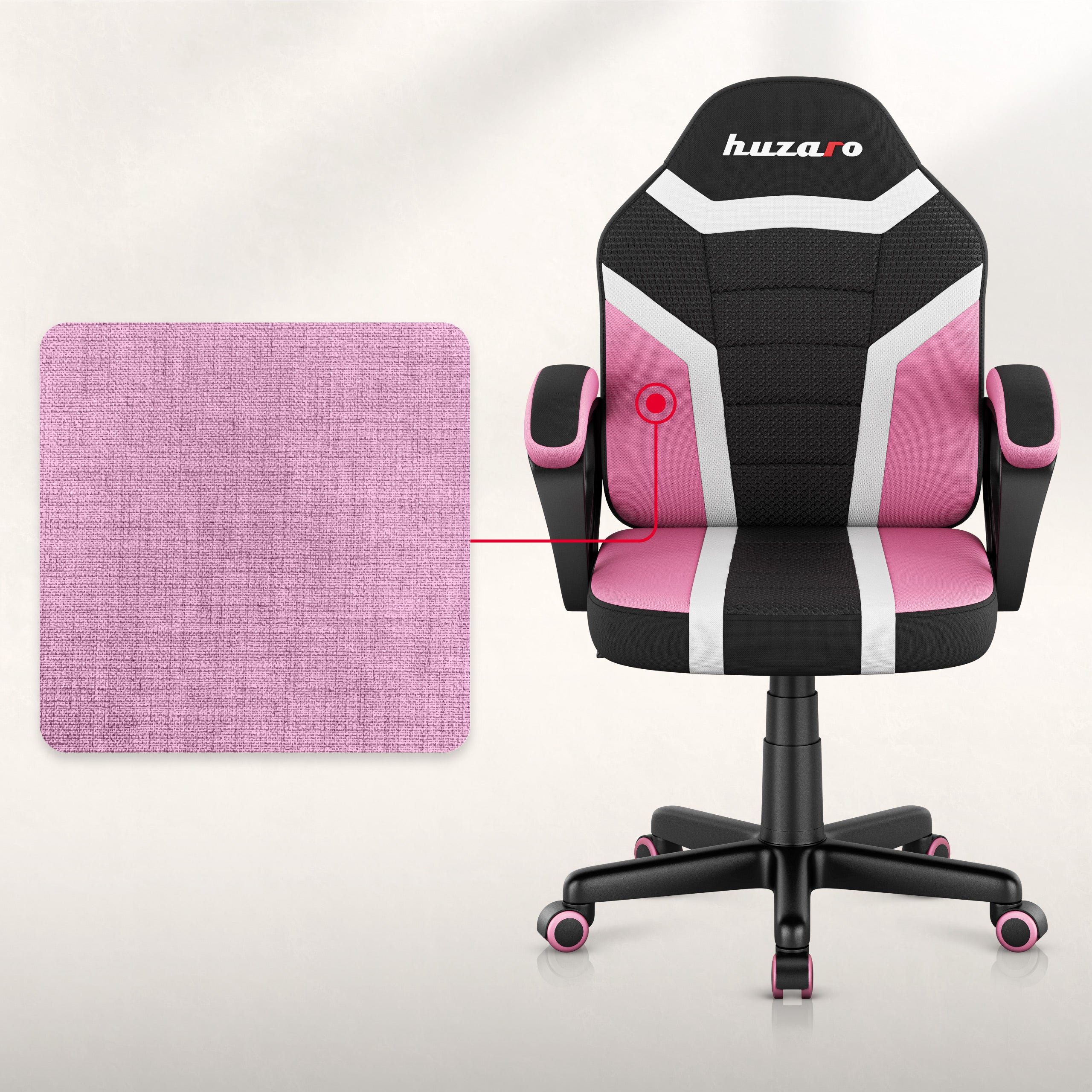 HUZARO RANGER 1.0 Pink Mesh Gaming-Stuhl für Kinder 