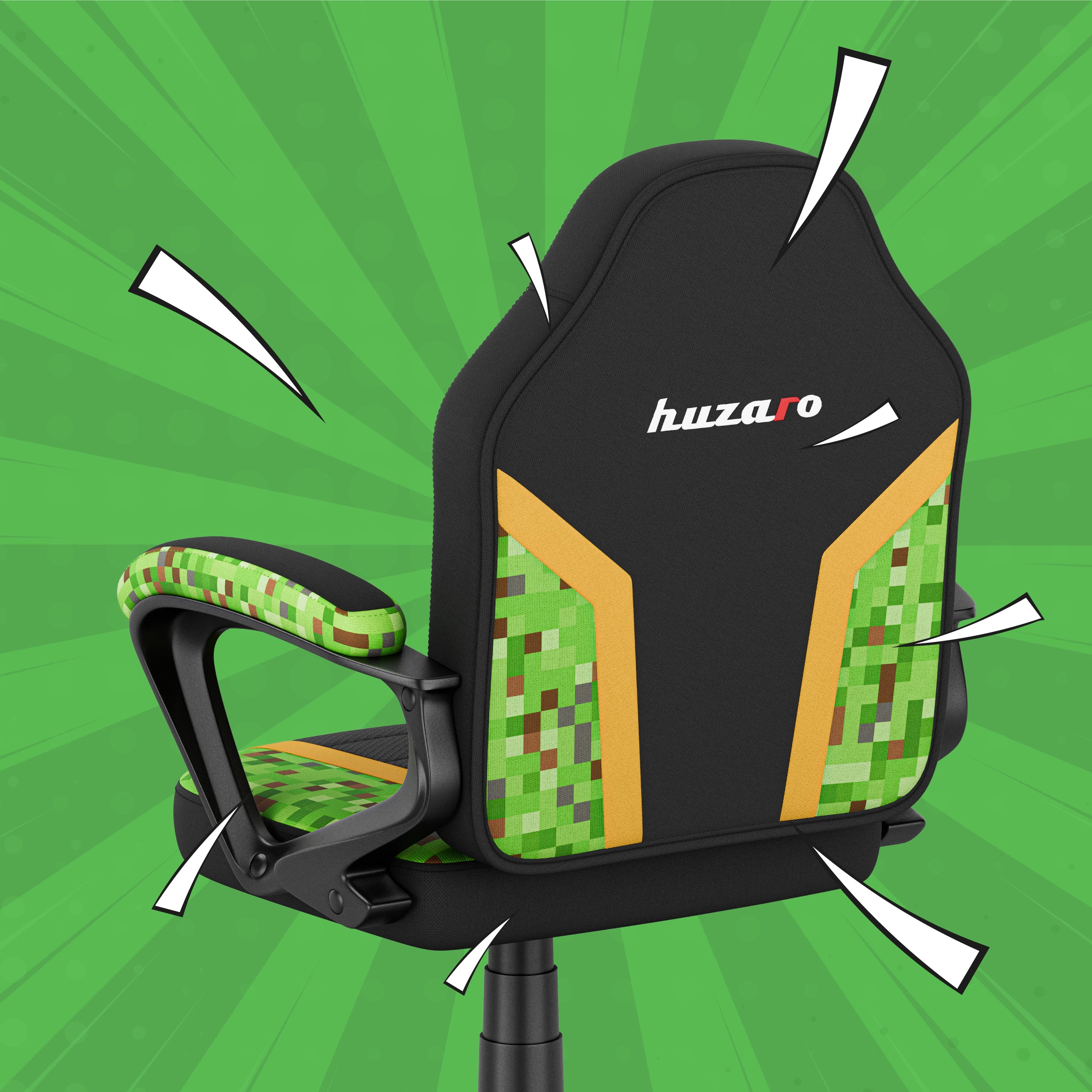 HUZARO RANGER 1.0 Pixel Mesh Gaming-Stuhl für Kinder 