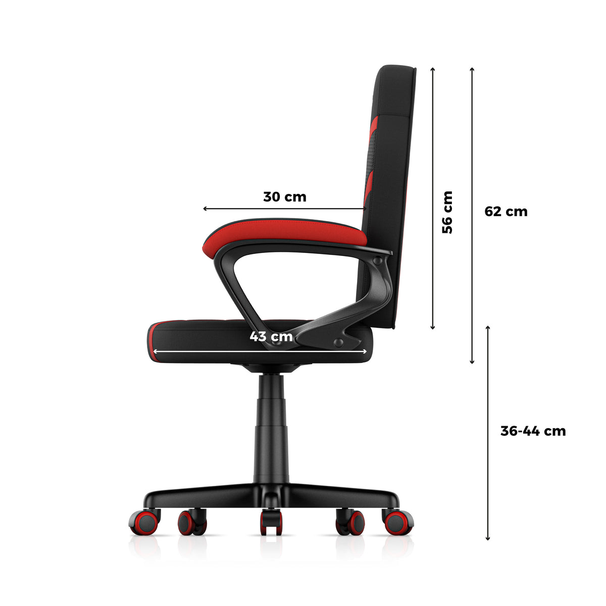 HUZARO RANGER 1.0 Roter Mesh-Gaming-Stuhl für Kinder 