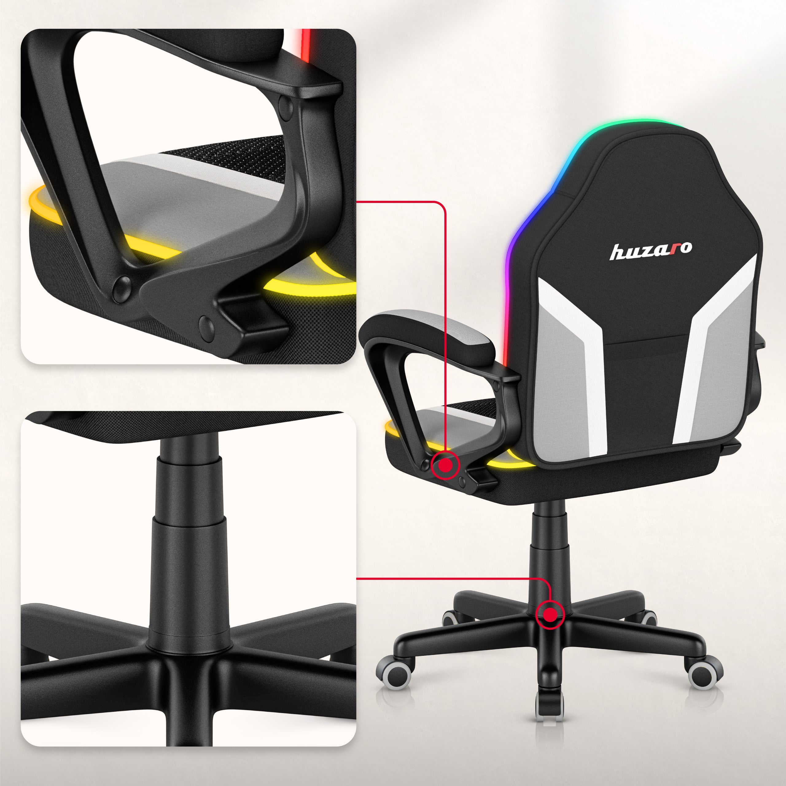 Huzaro Ranger 1.0 RGB Gaming-Stuhl für Kinder 