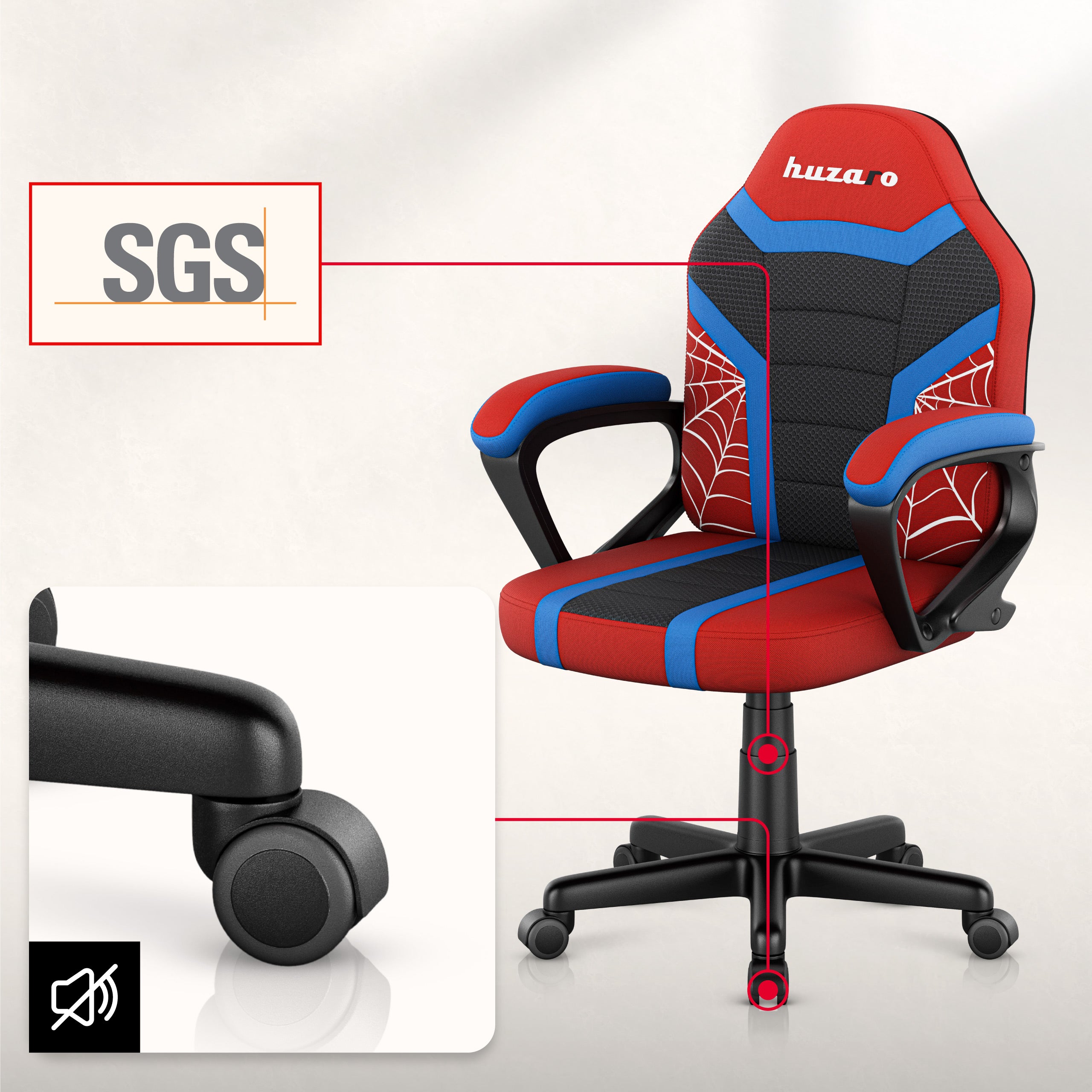 Huzaro Ranger 1.0 Spider Mesh Gaming-Stuhl für Kinder 