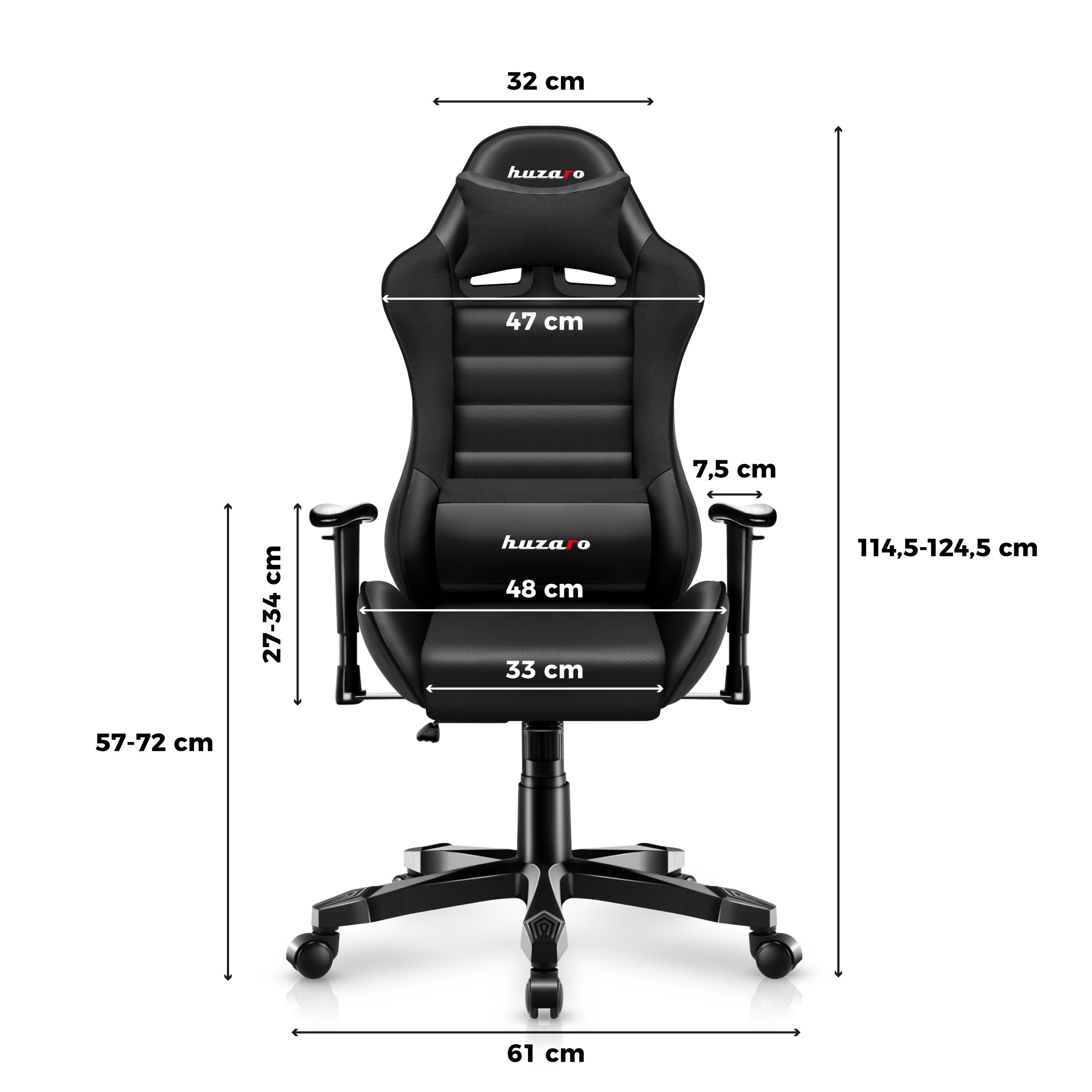 HUZARO RANGER 6.0 Schwarzer Gaming-Stuhl für Kinder 