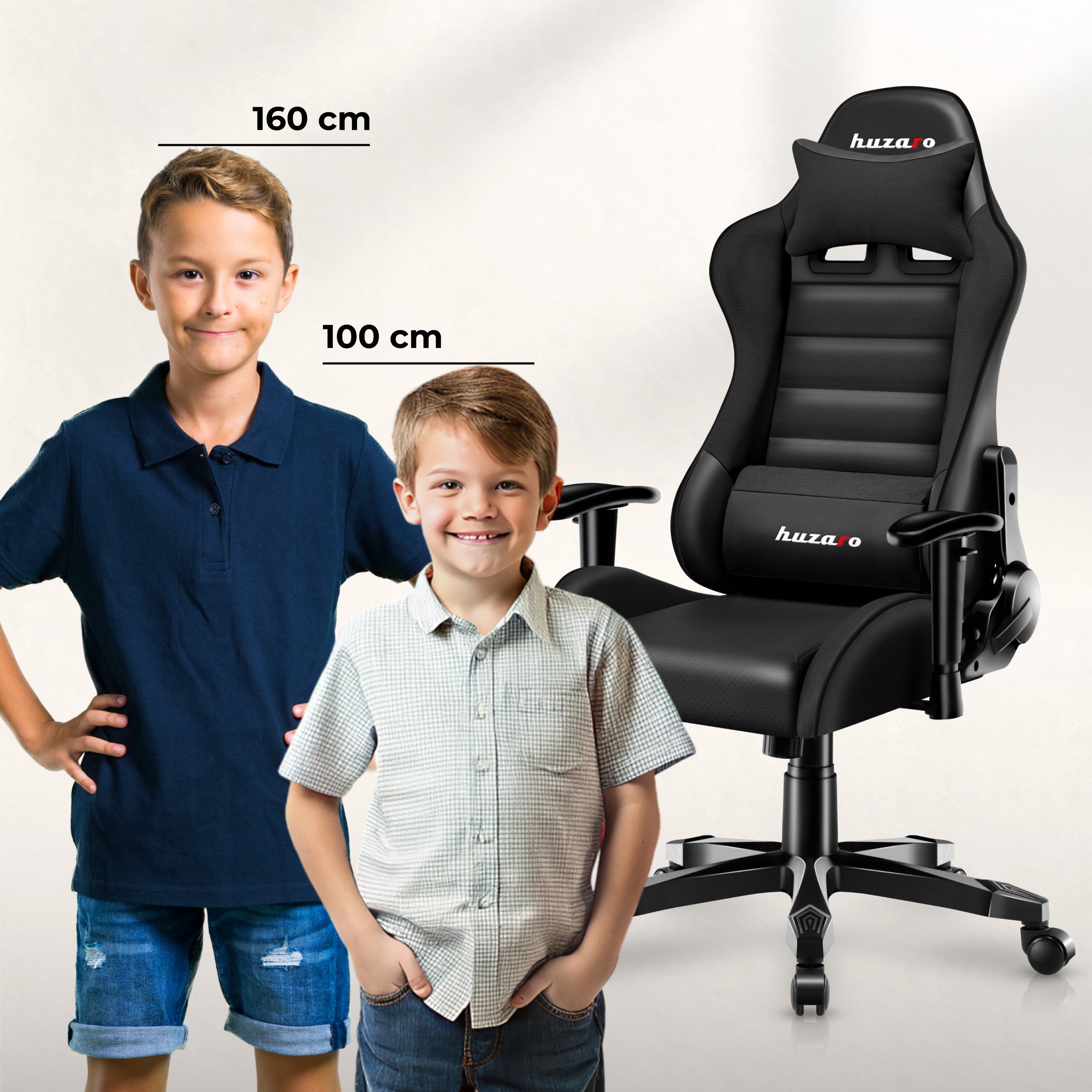 HUZARO RANGER 6.0 Schwarzer Gaming-Stuhl für Kinder 