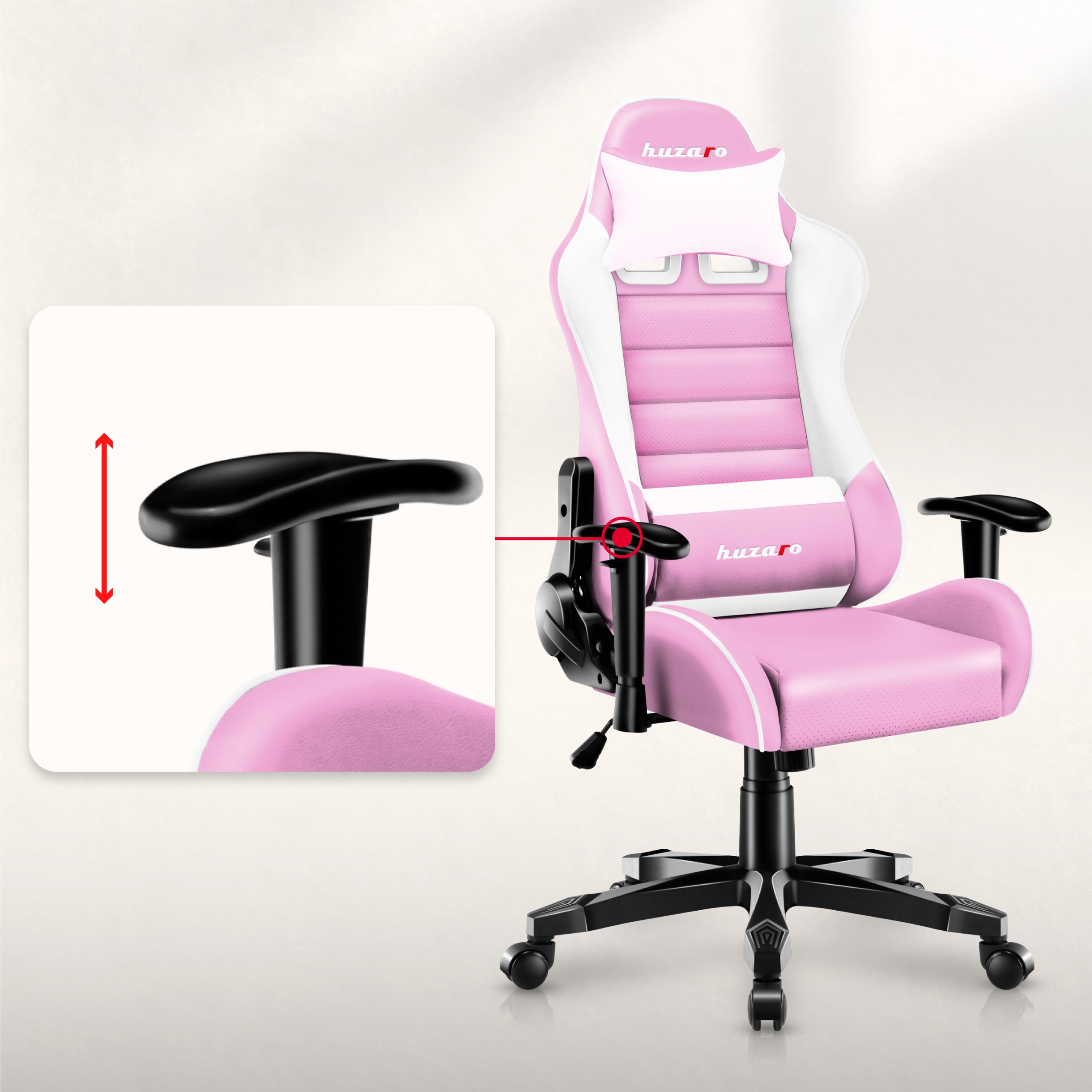 HUZARO RANGER 6.0 Pinker Gaming-Stuhl für Kinder 