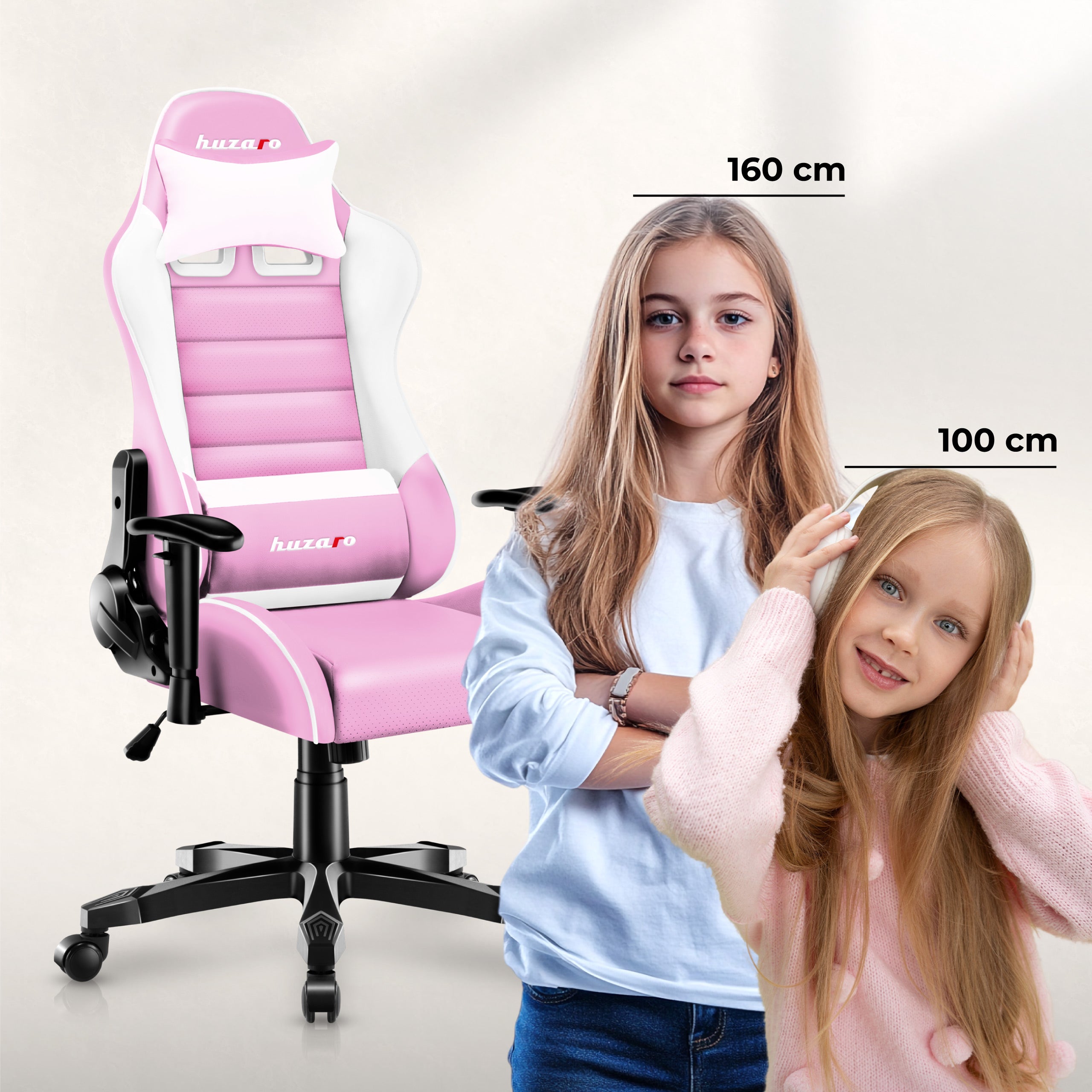 HUZARO RANGER 6.0 Pinker Gaming-Stuhl für Kinder 