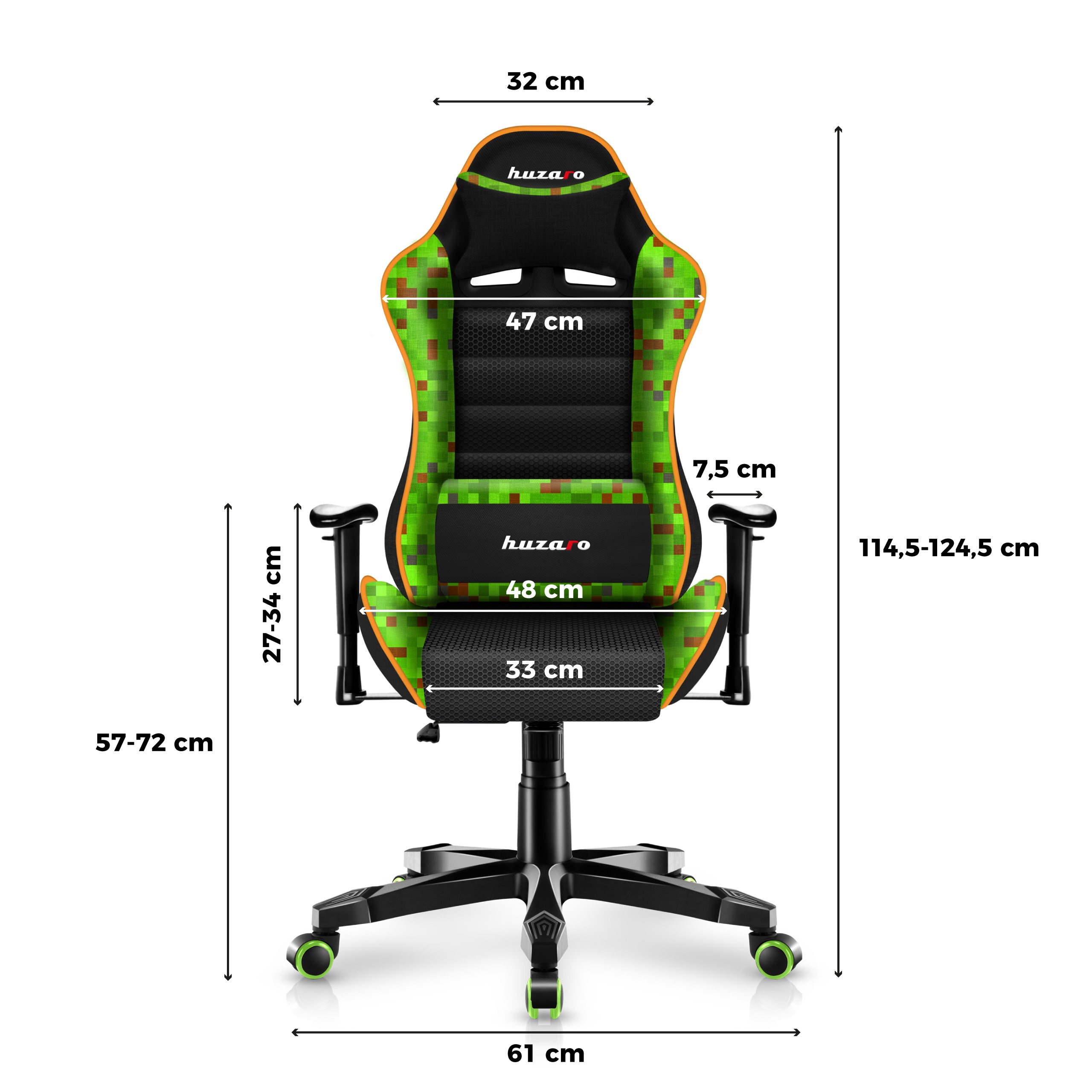 HUZARO RANGER 6.0 Pixel Mesh Gaming-Stuhl für Kinder 