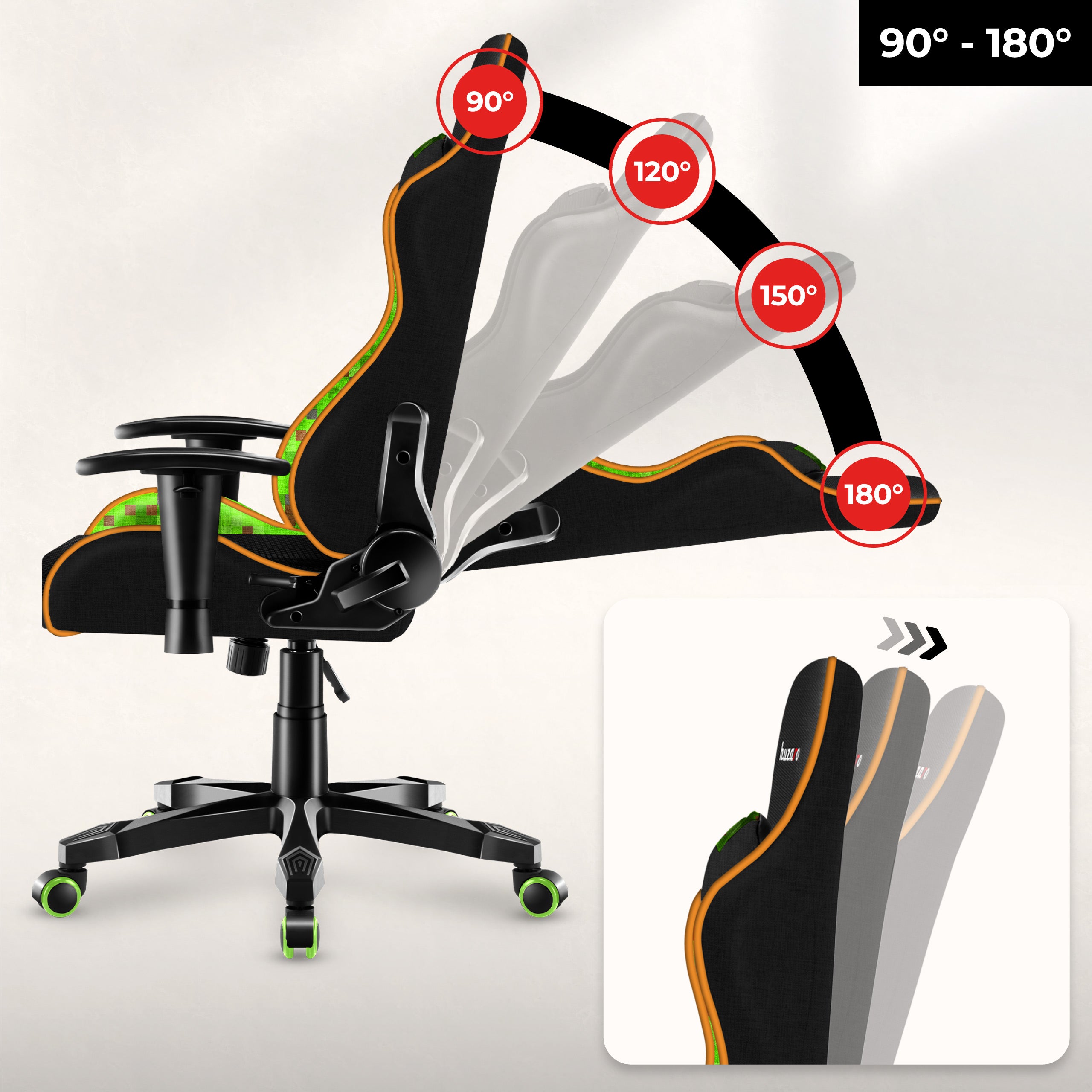 HUZARO RANGER 6.0 Pixel Mesh Gaming-Stuhl für Kinder 