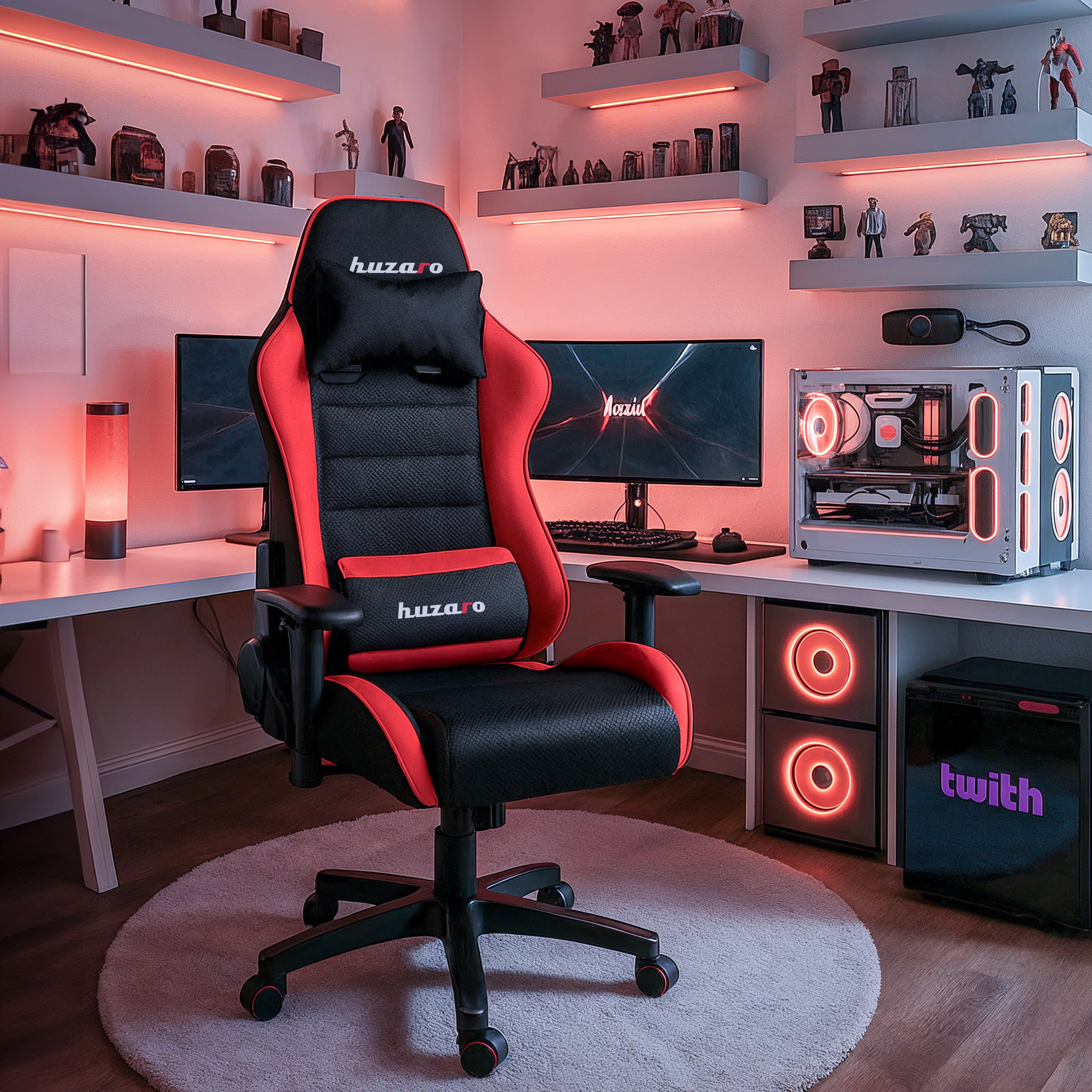 HUZARO RANGER 6.0 Roter Mesh-Gaming-Stuhl für Kinder 