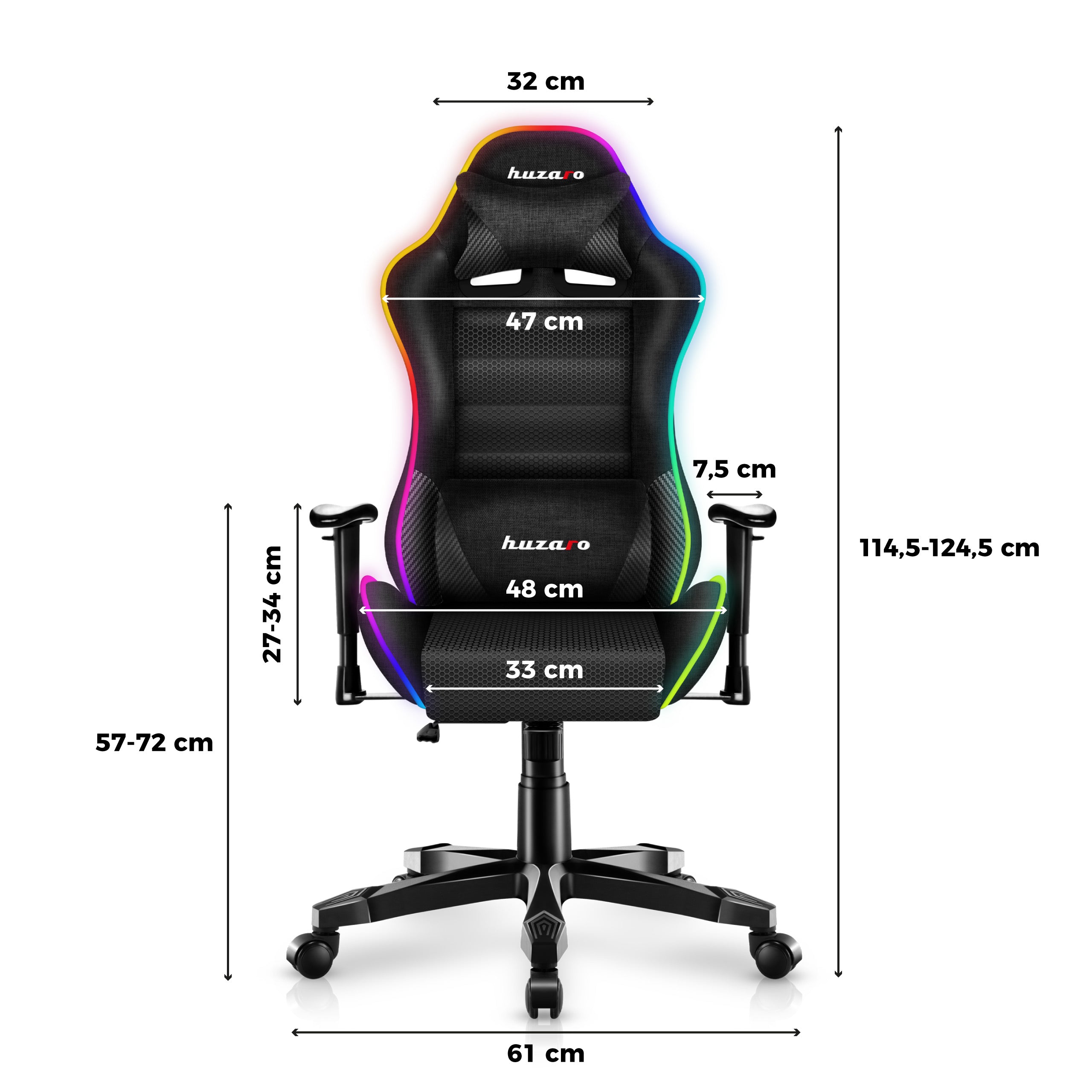 HUZARO RANGER 6.0 RGB Mesh Gaming-Stuhl für Kinder 