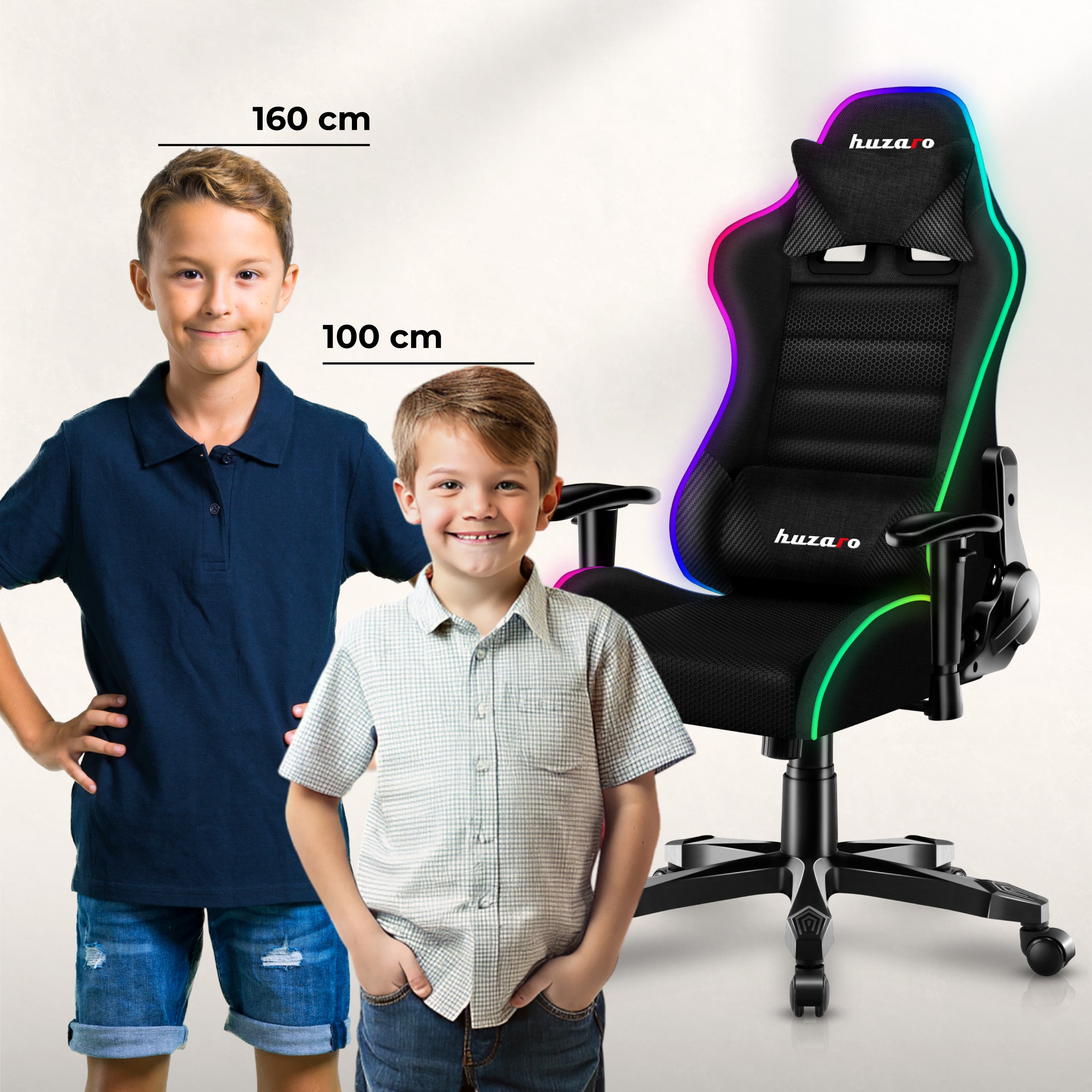 HUZARO RANGER 6.0 RGB Mesh Gaming-Stuhl für Kinder 