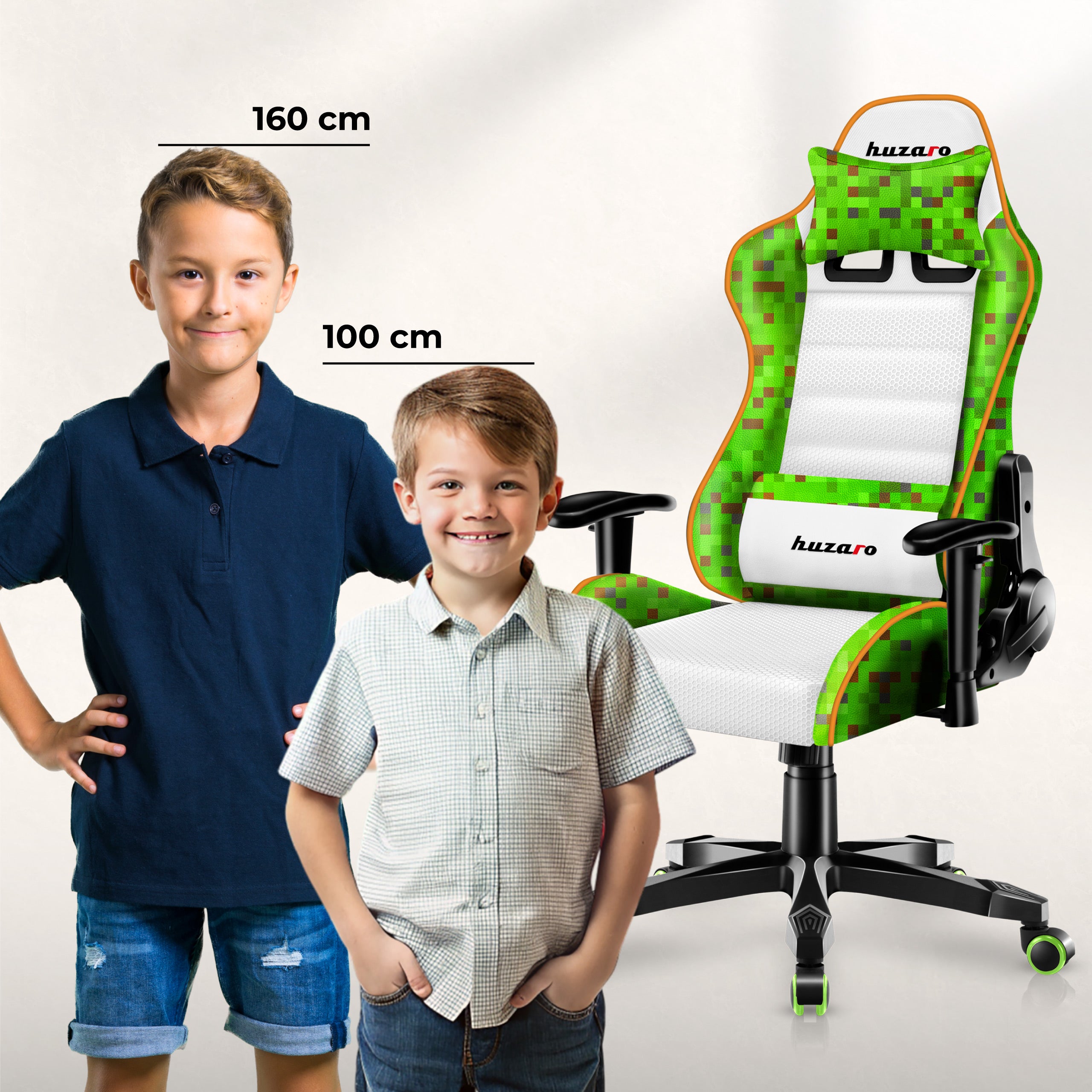 Huzaro Ranger 6.0 Pixel Weißer Kinder-Gaming-Stuhl 