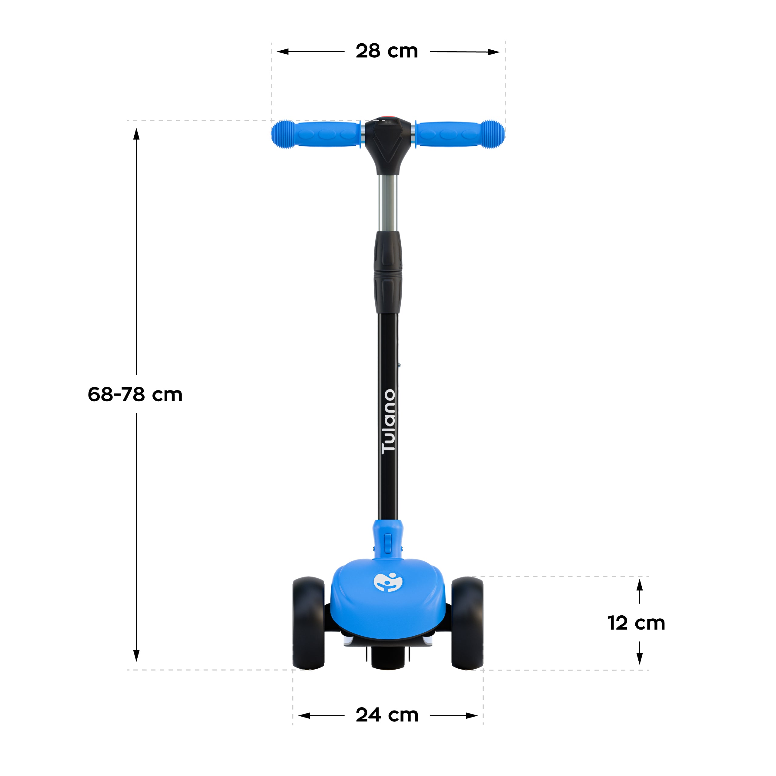 Rookie 15 Blauer LED-Balance-Scooter für Kinder 
