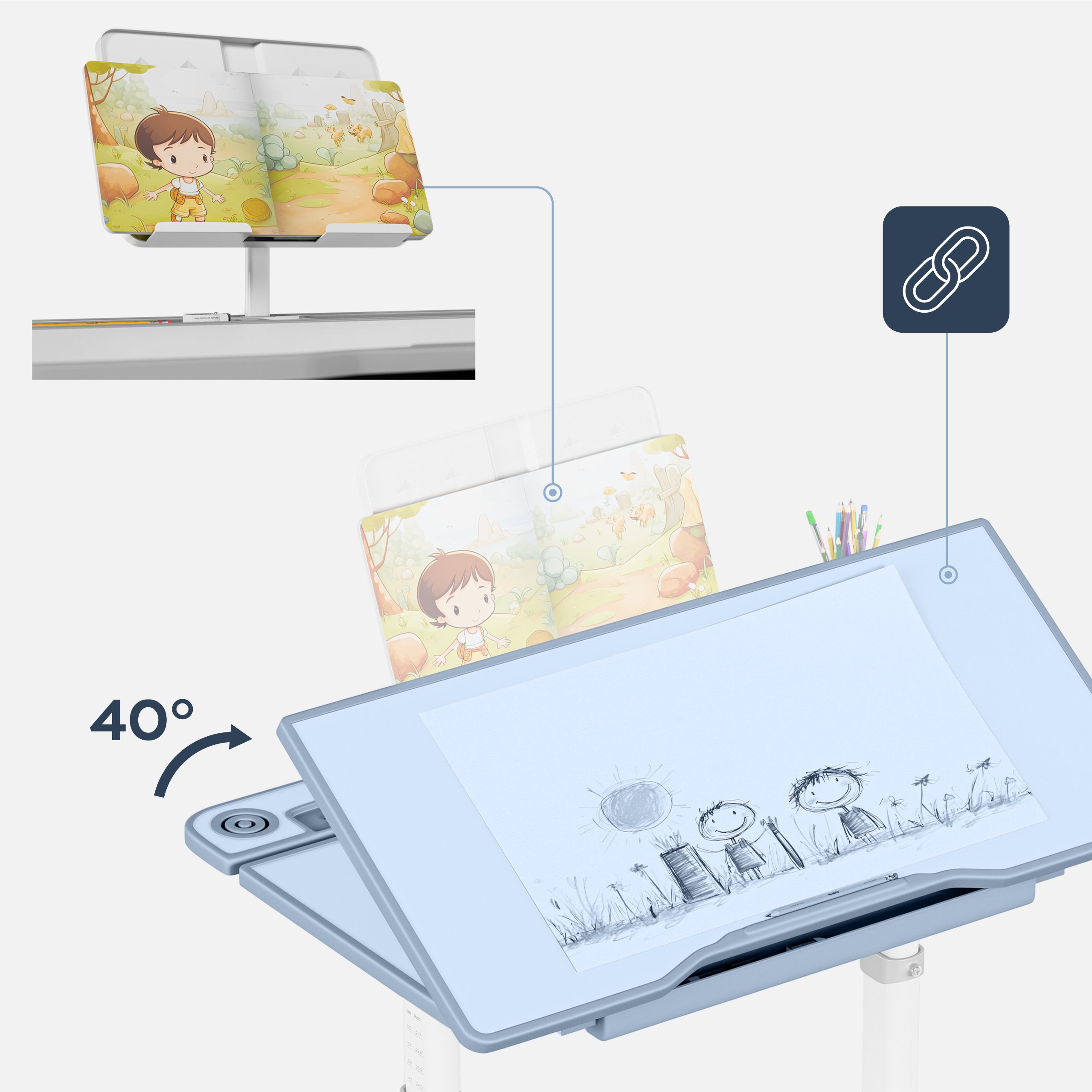 Ergonomischer Kinderschreibtisch Mark Adler Study 3.0 66 cm 