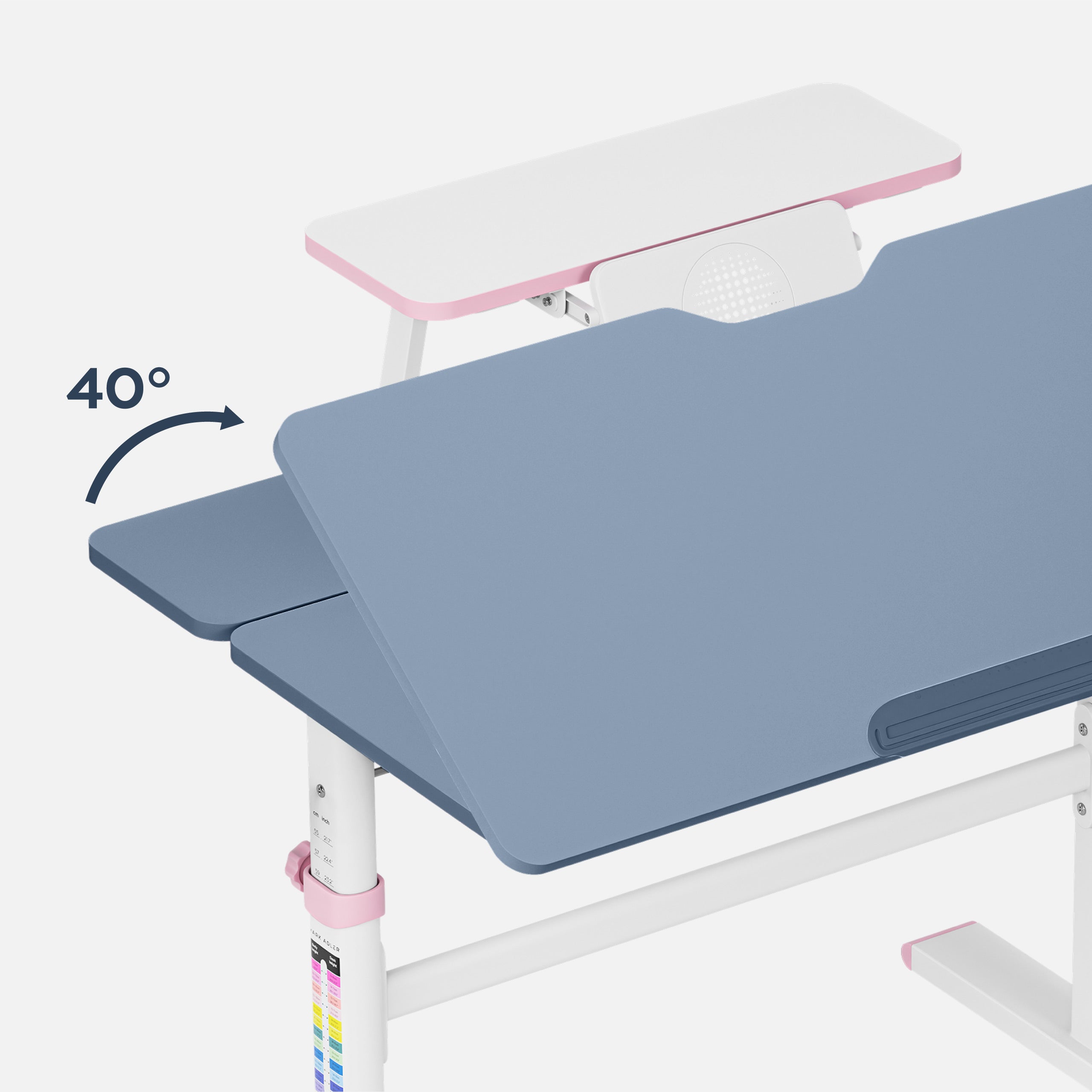 Mark Adler Study 3.7 Rosa höhenverstellbarer Kinderschreibtisch 