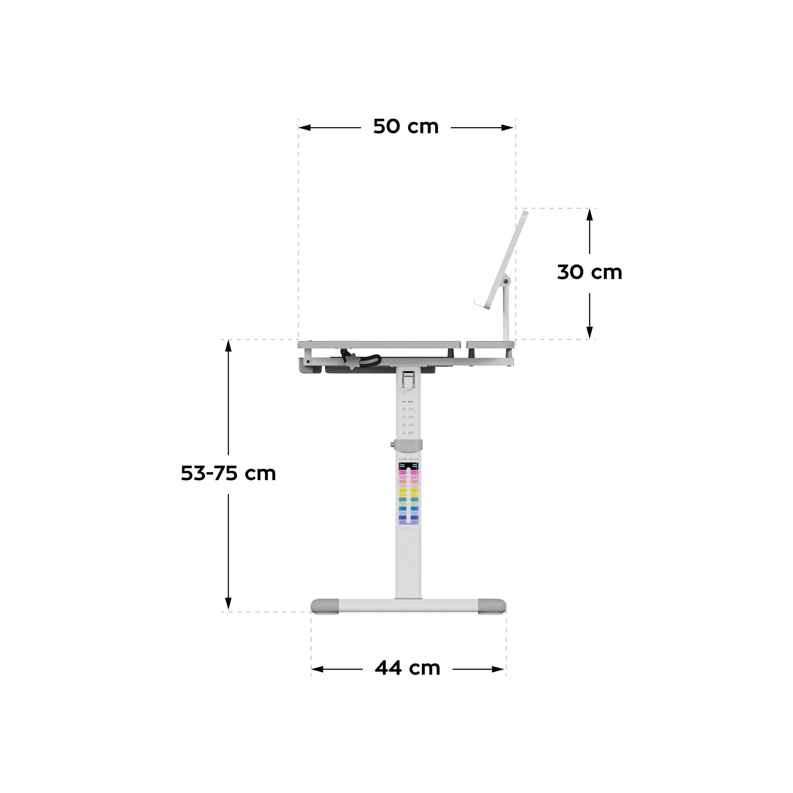 Ergonomischer Kinderschreibtisch Mark Adler Study 3.0 66 cm 