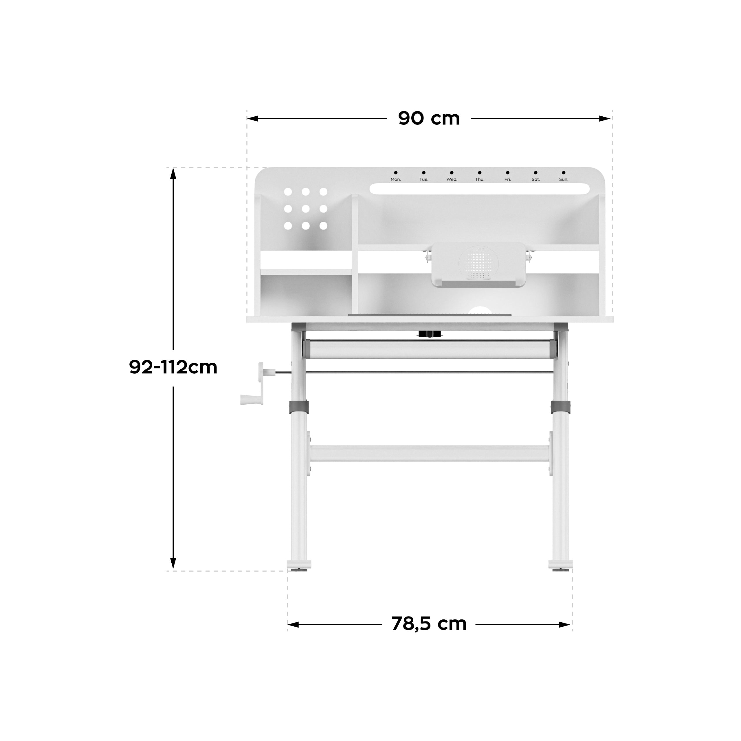 Mark Adler Study 5.0 Gray Ergonomischer Kinderschreibtisch 90 cm