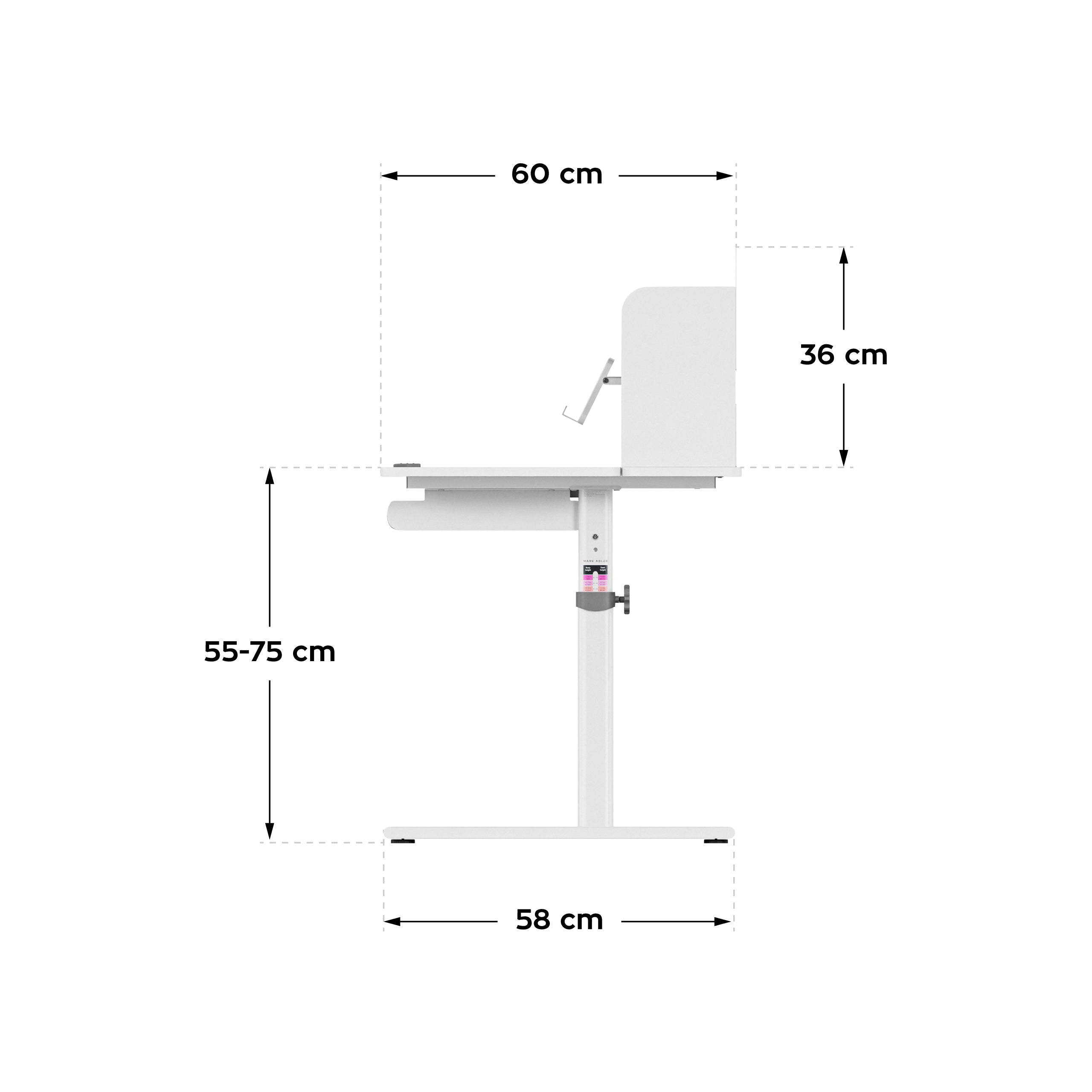 Mark Adler Study 5.0 Gray Ergonomischer Kinderschreibtisch 90 cm