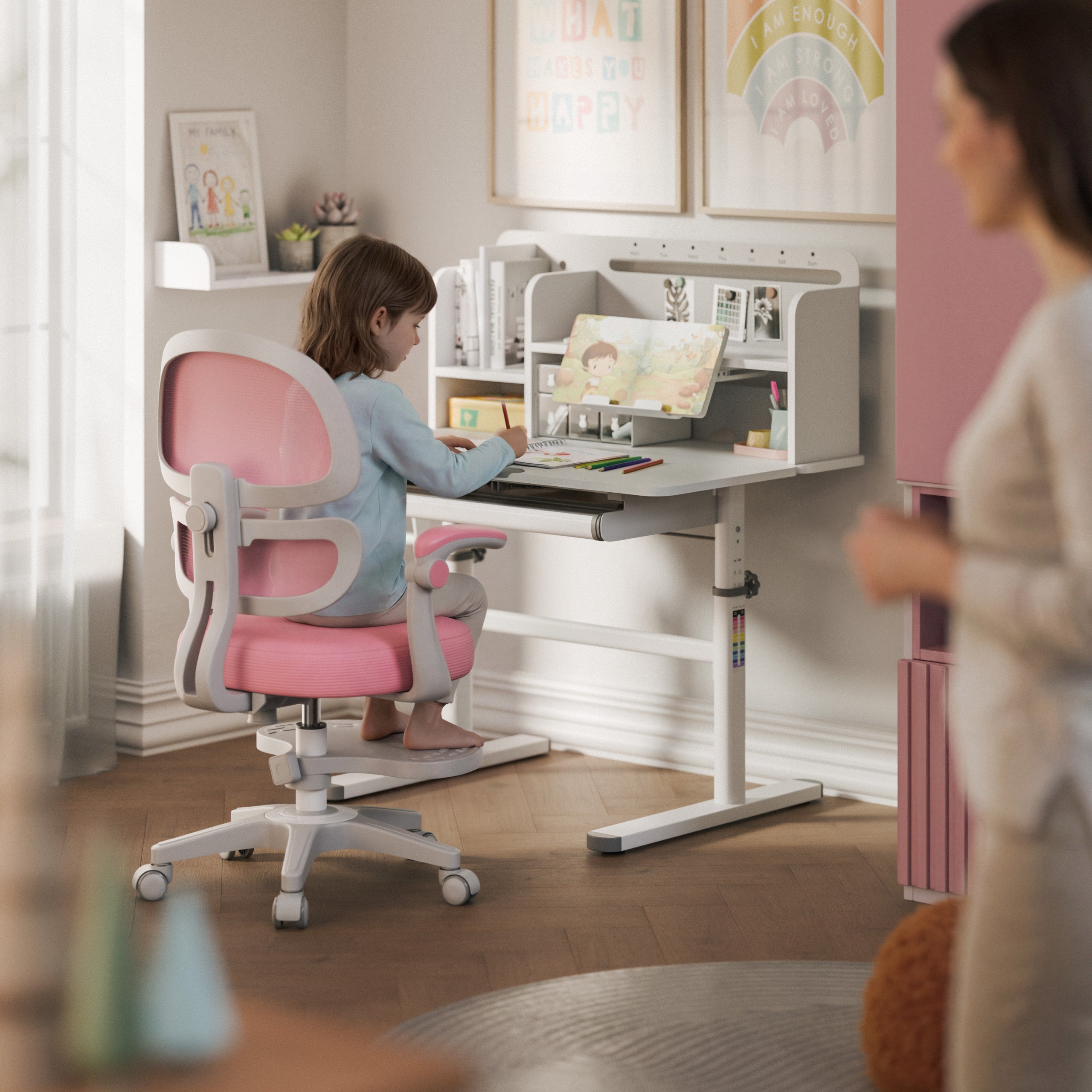 Mark Adler Study 5.0 Gray Ergonomischer Kinderschreibtisch 90 cm