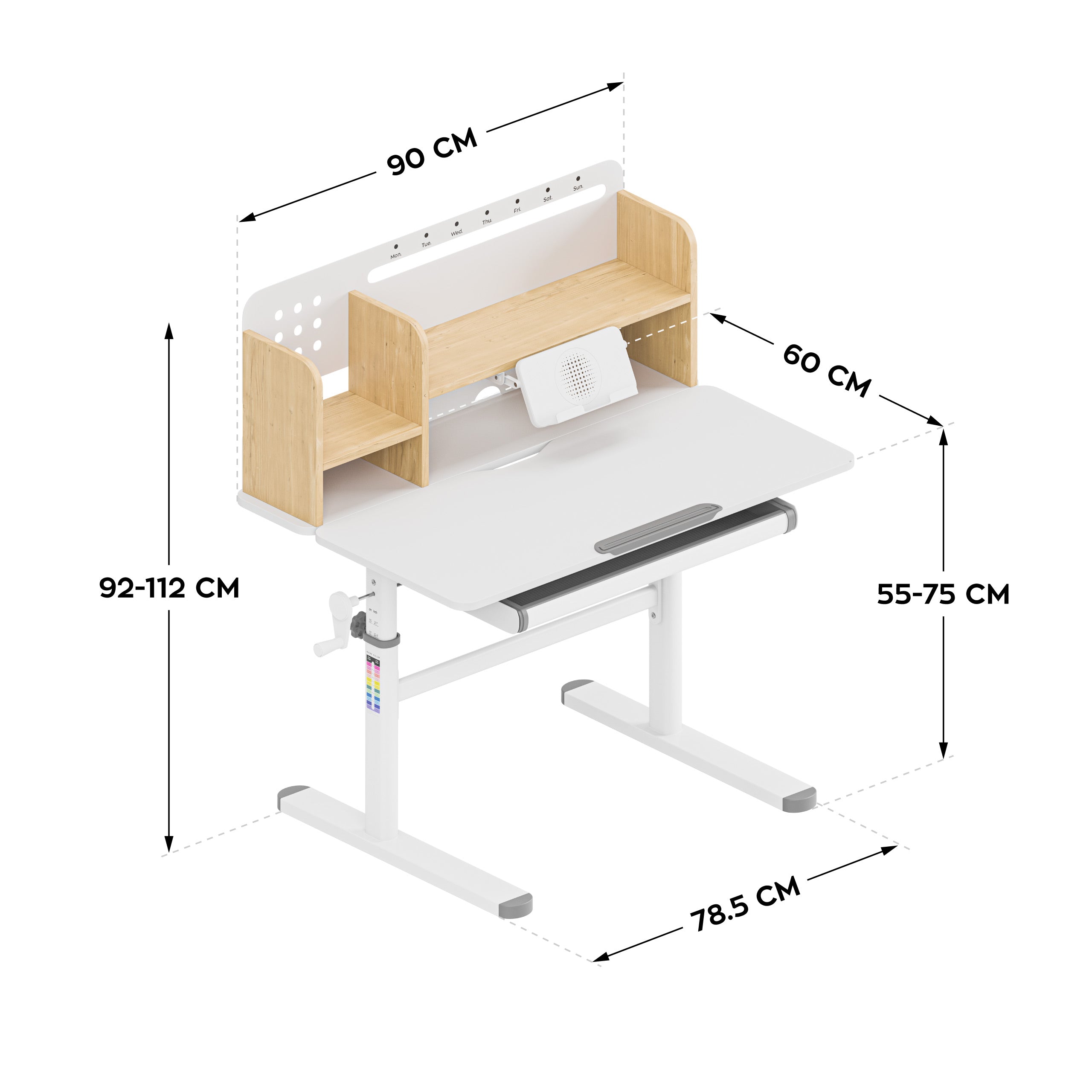 Ergonomischer Kinderschreibtisch Mark Adler Study 5.0 Holz 90 cm