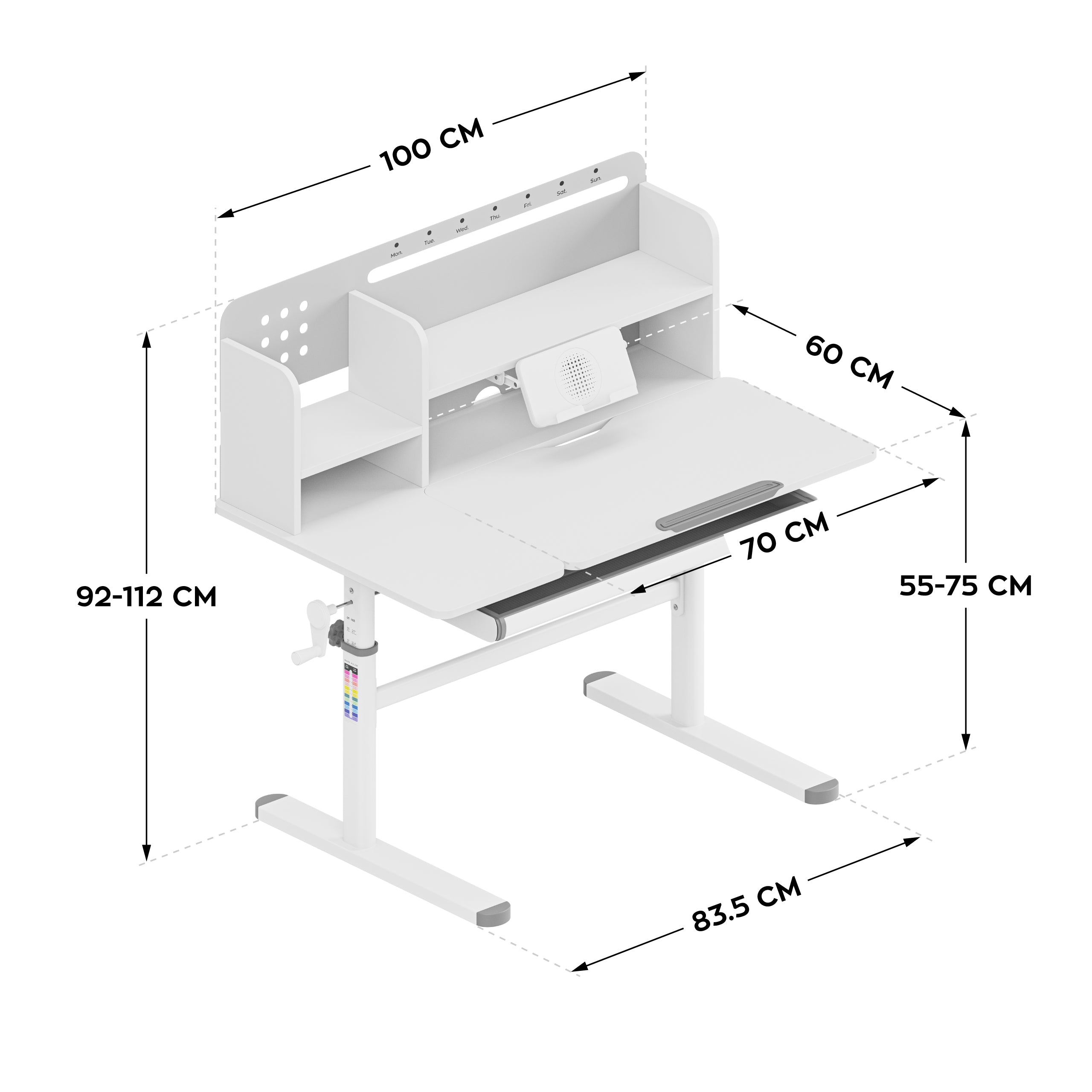 Mark Adler Arbeitszimmer 5.7 Grauer Kinderschreibtisch 100 cm