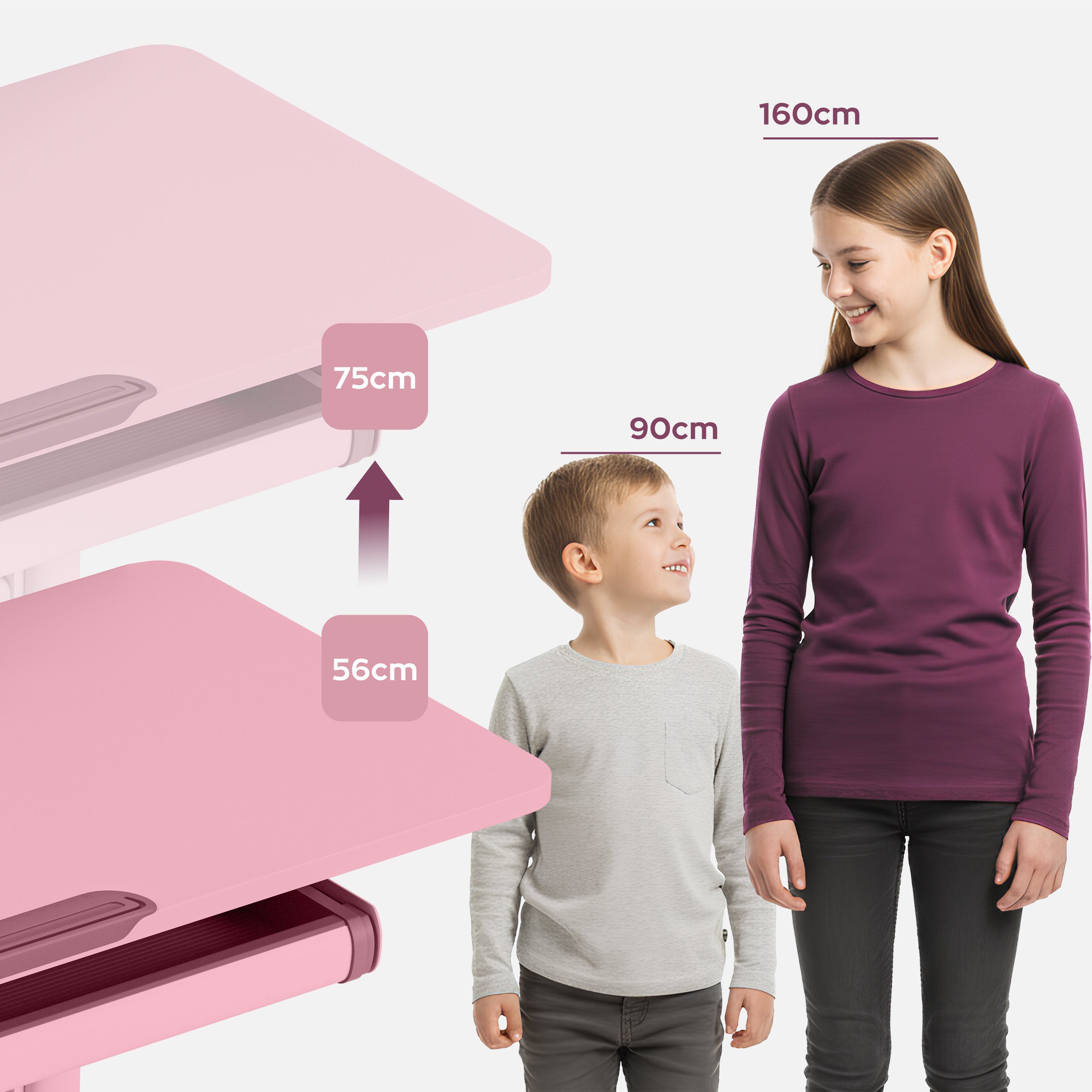 Mark Adler Study 5.7 Rosa Kinderschreibtisch 100 cm