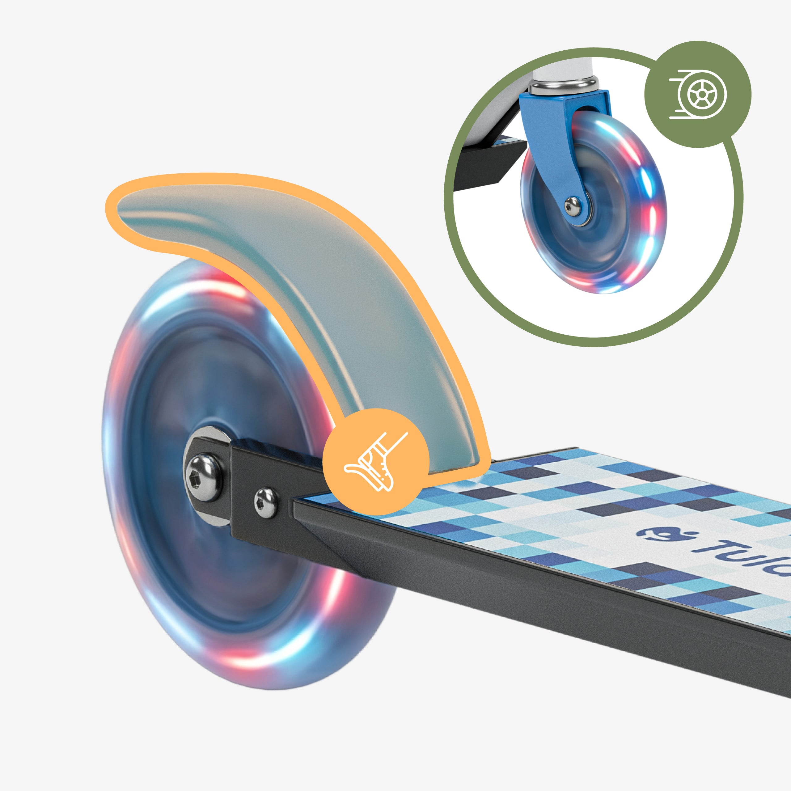 Tulano Zigzag 35 Blauer Kinderroller 