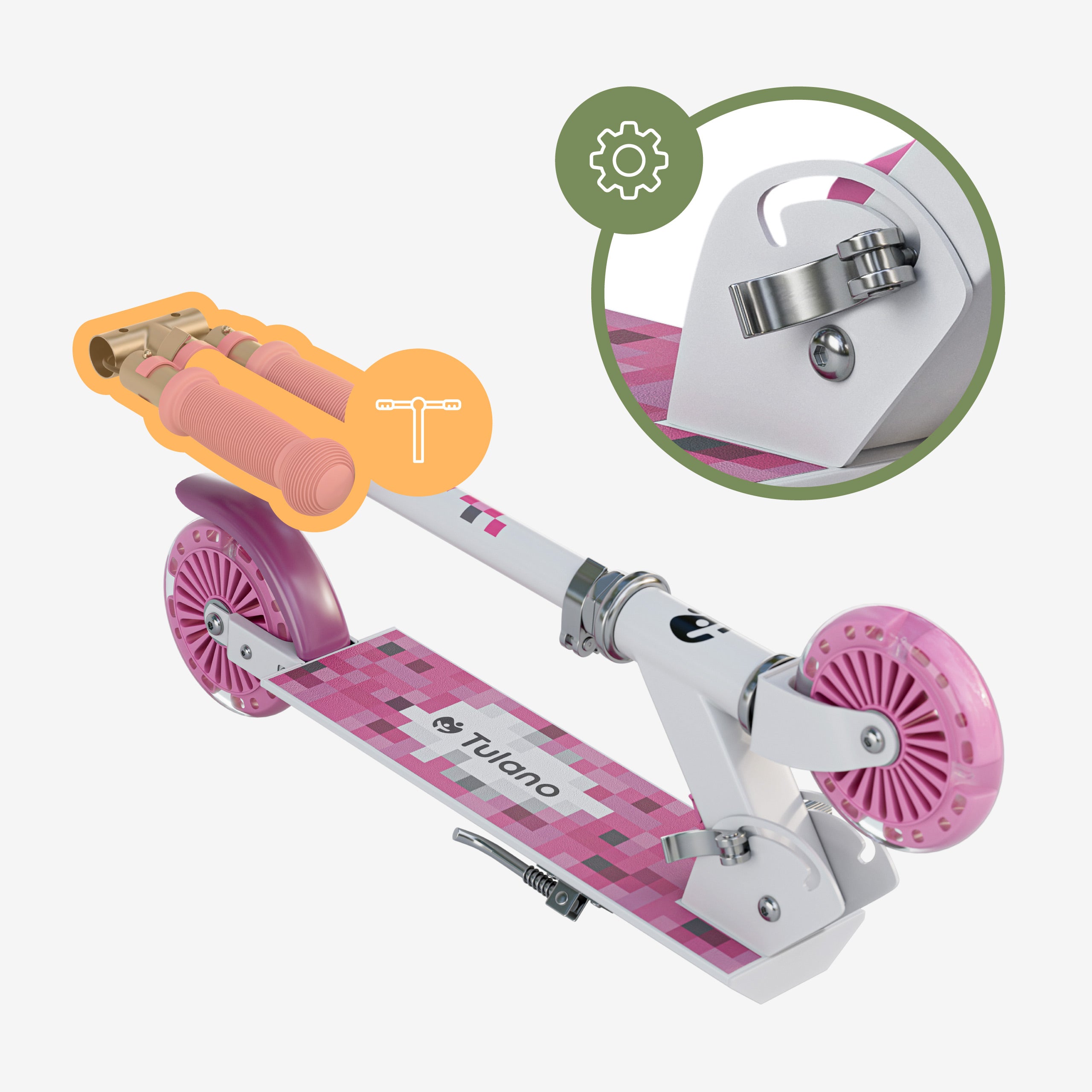 Tulano Zigzag 35 Pink Kinderroller 
