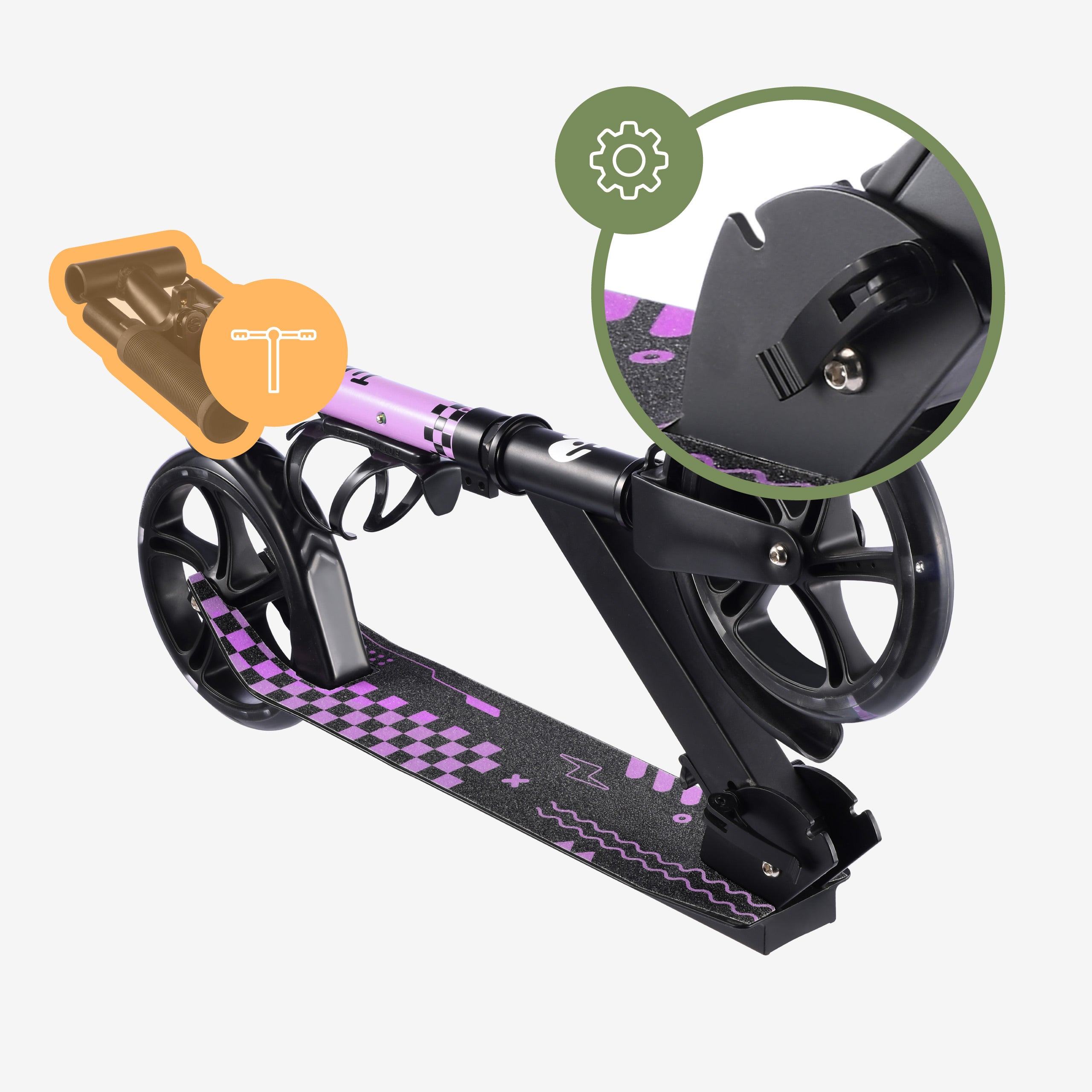 Kinderroller Tulano Zigzag 45 Pink