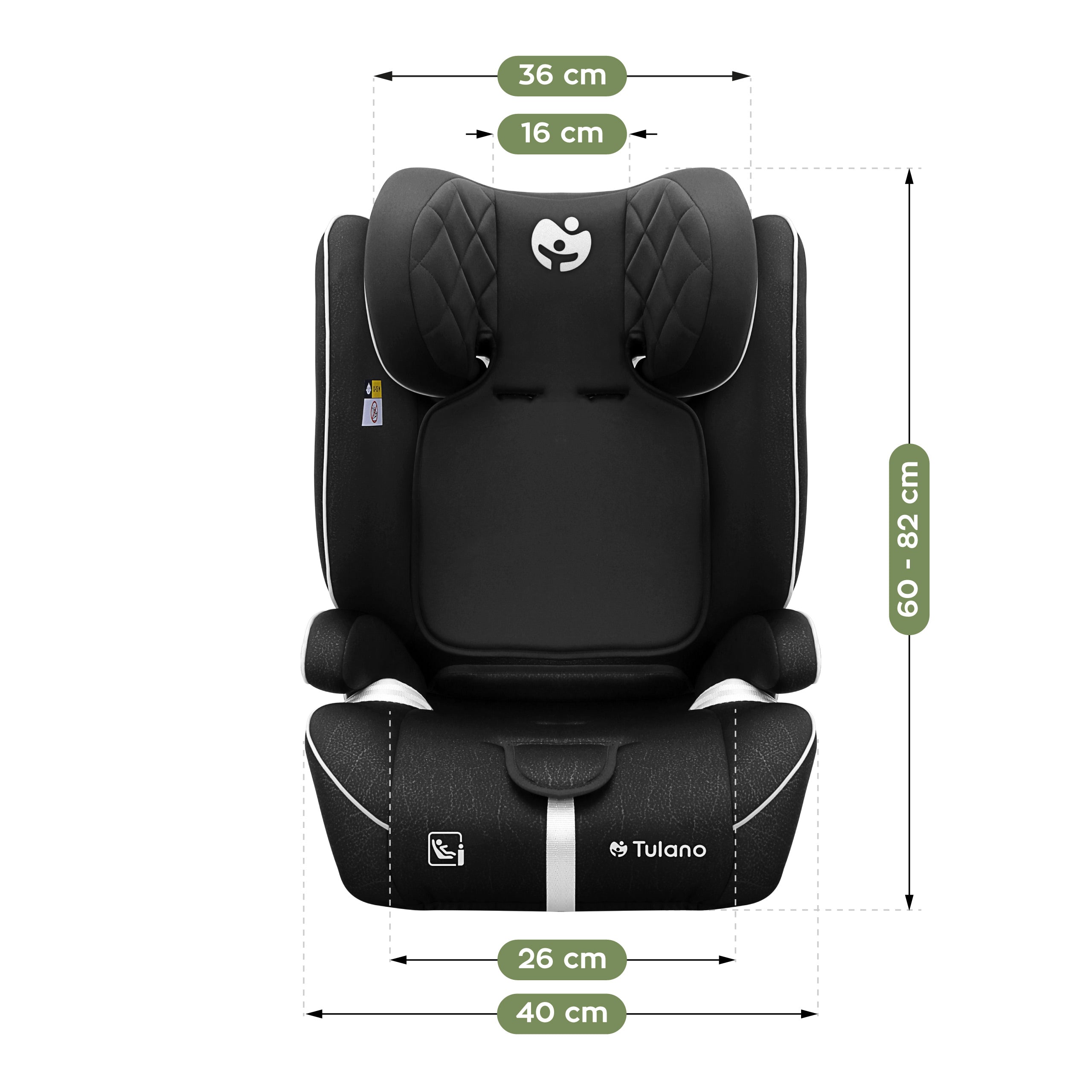 Tulano Zooma 25 Schwarz 76-150cm I-Size Autositz 