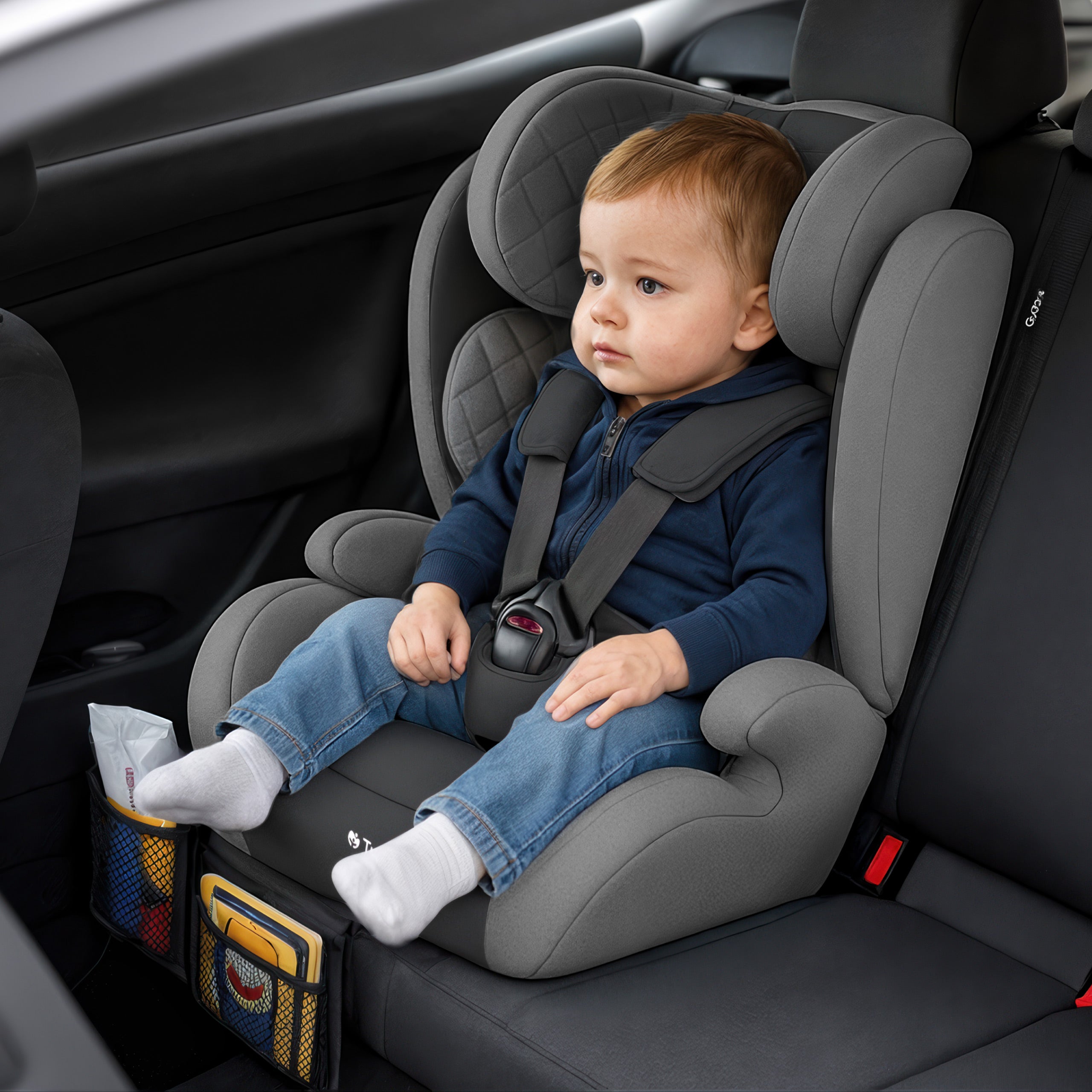 Tulano Zooma 25 Grau - Schwarz Kindersitz 76 -150 cm I-Size 